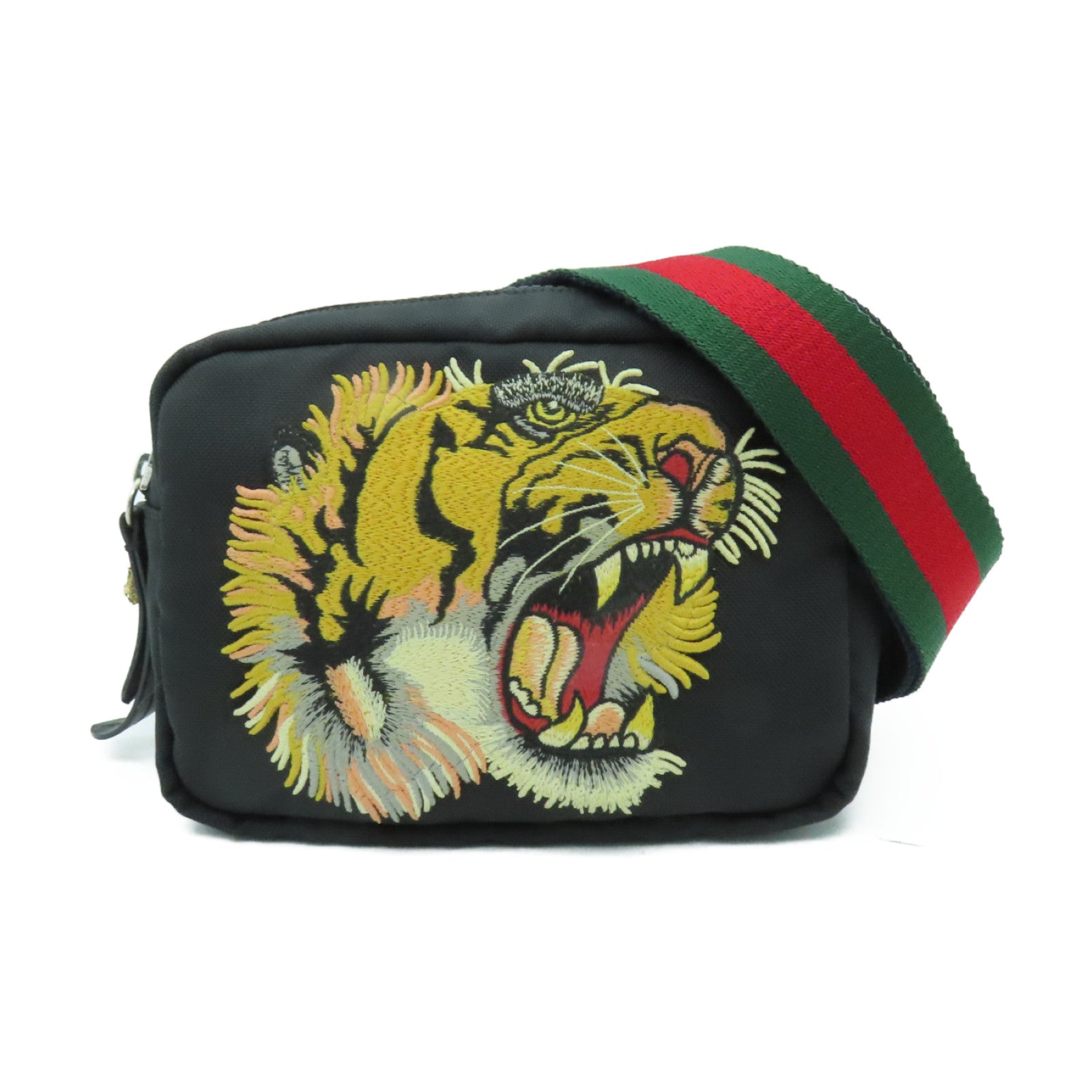 GUCCI 【激減優惠】尼龍Shoulder Bag銀扣肩背袋黑色