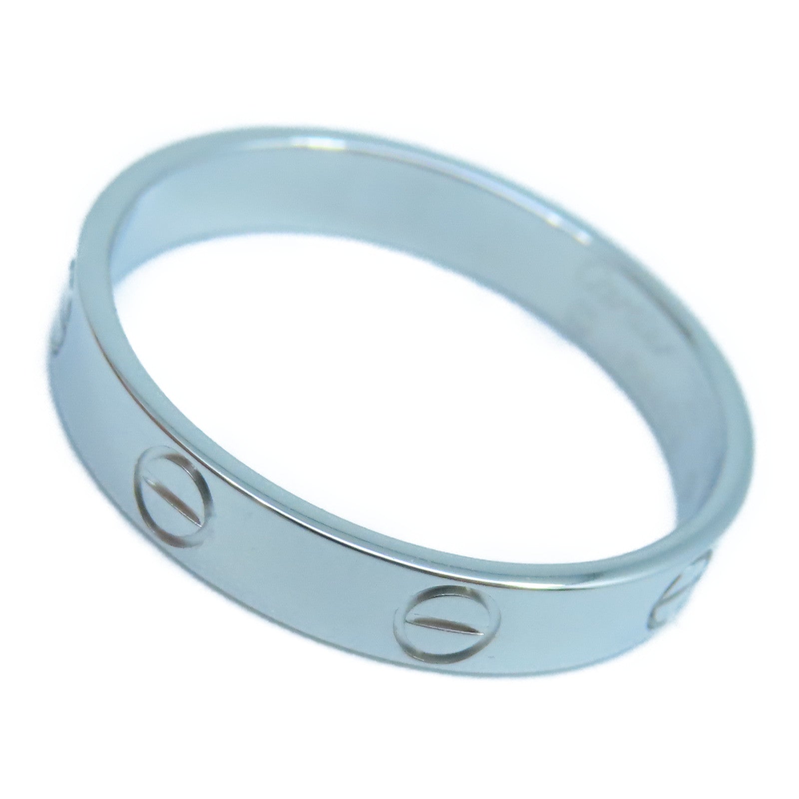 CARTIER 18K白金Mini Love Ring戒指US#9/Cartier#60