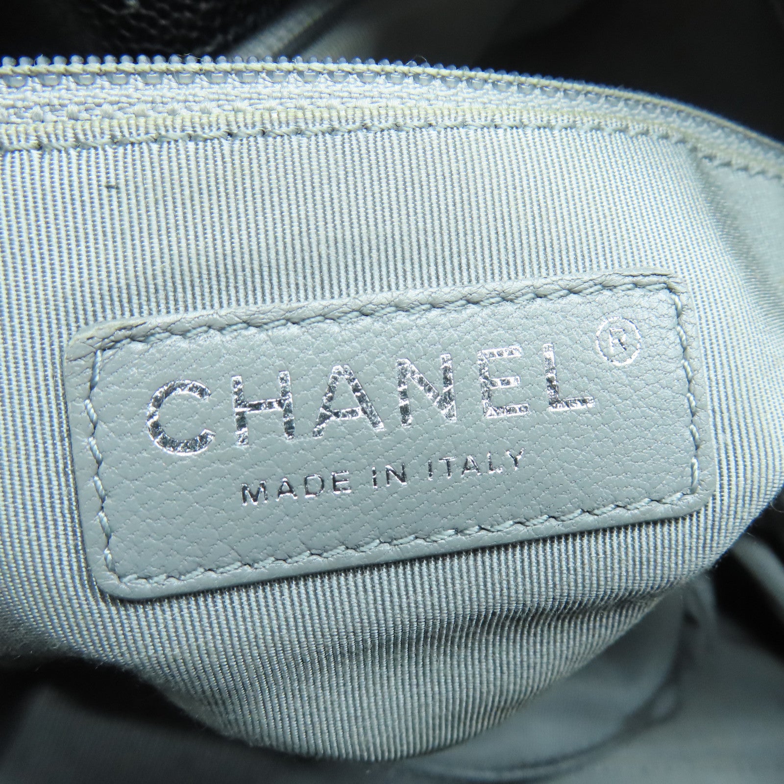 CHANEL 菱格牛皮皮革Shoulder Bag銀扣手挽肩背兩用袋黑色