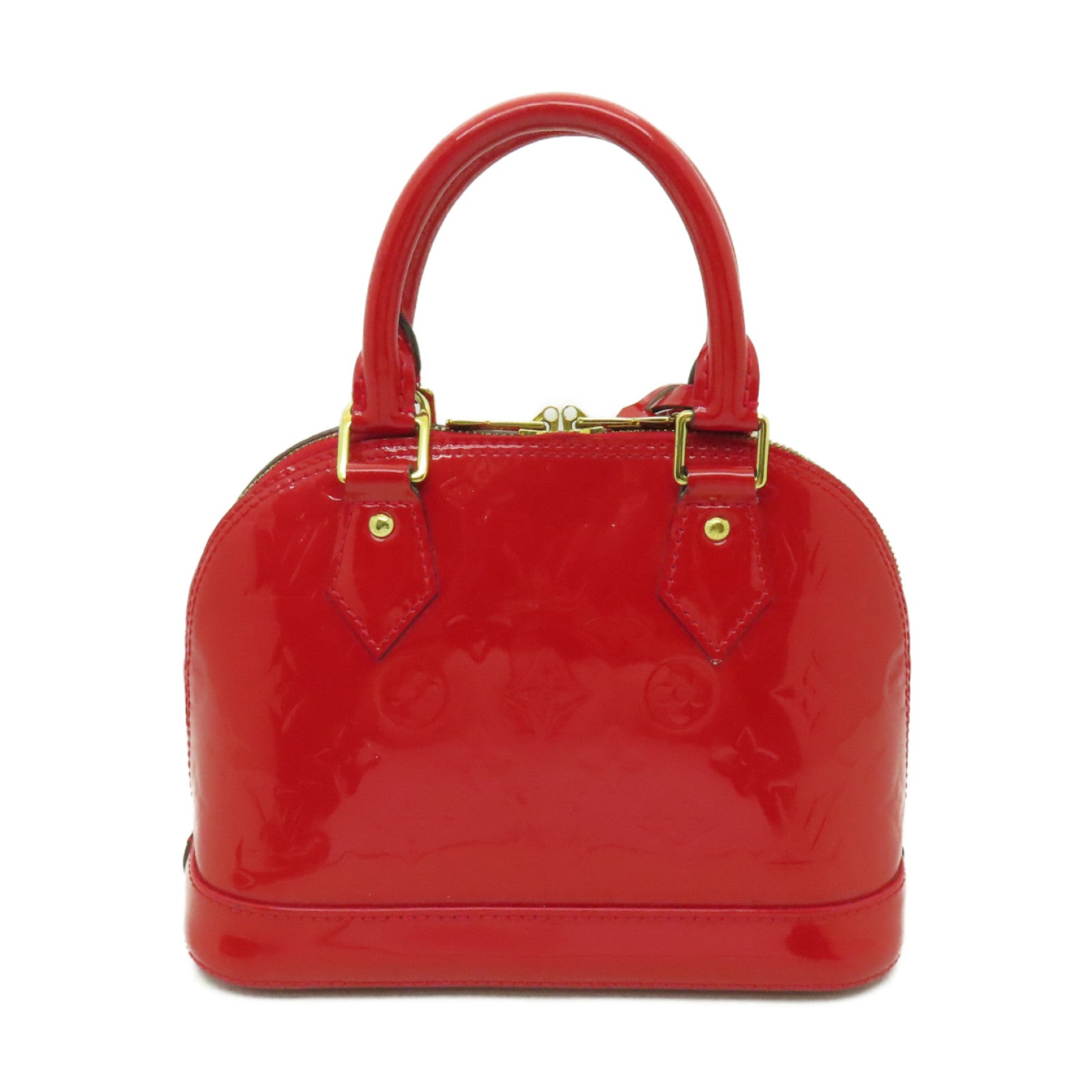 LOUIS VUITTON Vernis Alma BB金扣手挽肩背兩用袋紅色