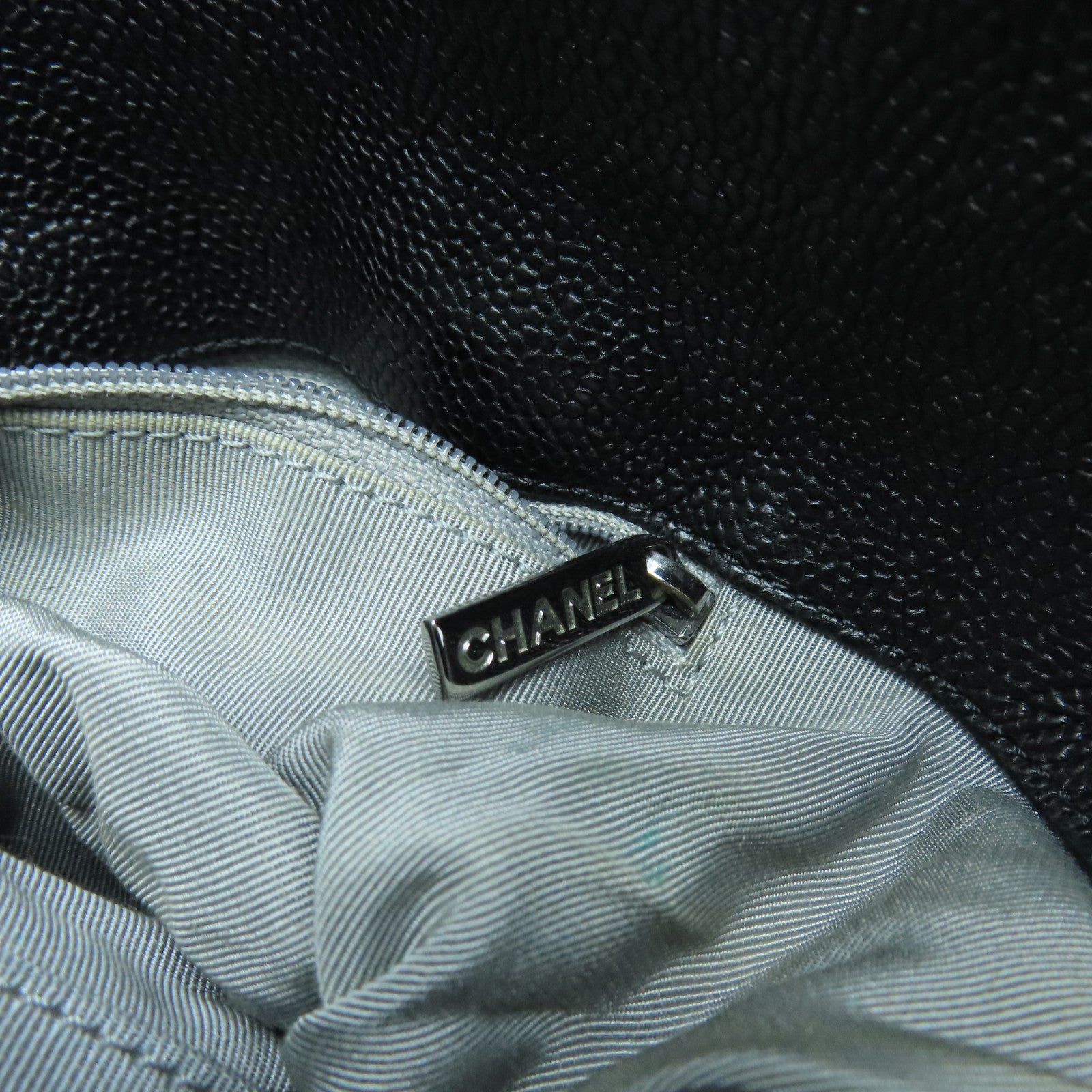 CHANEL 菱格牛皮皮革Shoulder Bag銀扣手挽肩背兩用袋黑色