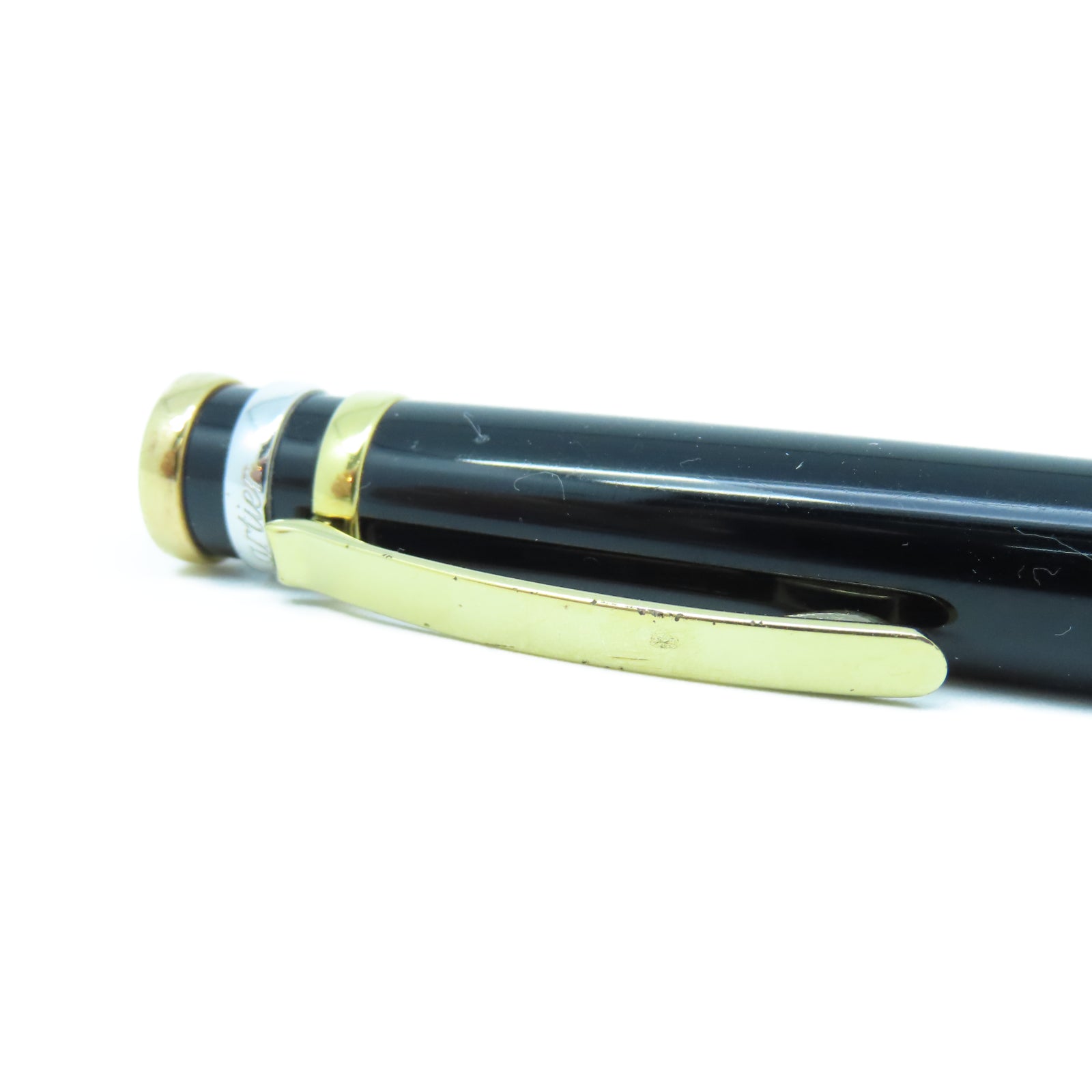 CARTIER Ballpoint Pen Metal Pen Black/Gold