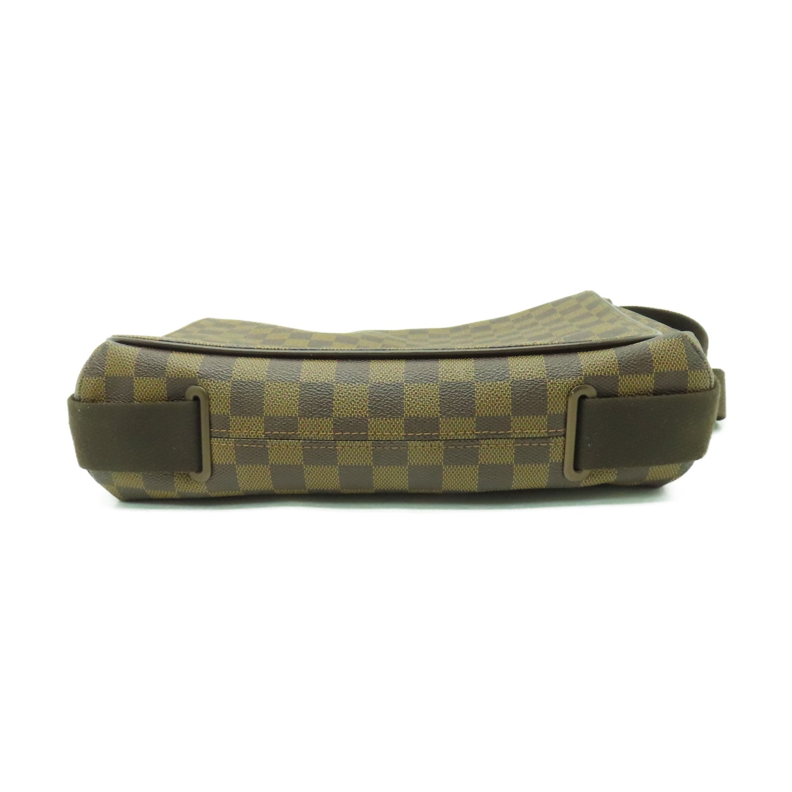 LOUIS VUITTON Damier Brooklyn MM金扣肩背袋啡色