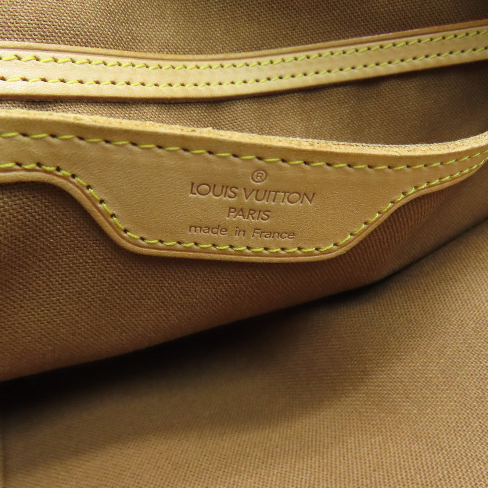 LOUIS VUITTON Monogram Cabas Mezzo金扣手挽袋啡色