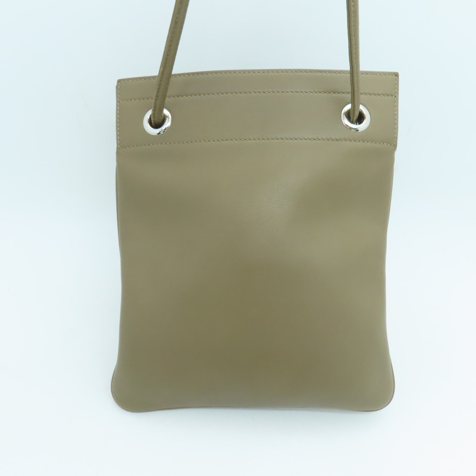 HERMES Swift皮革Aline Tote Bag银扣手挽袋啡色