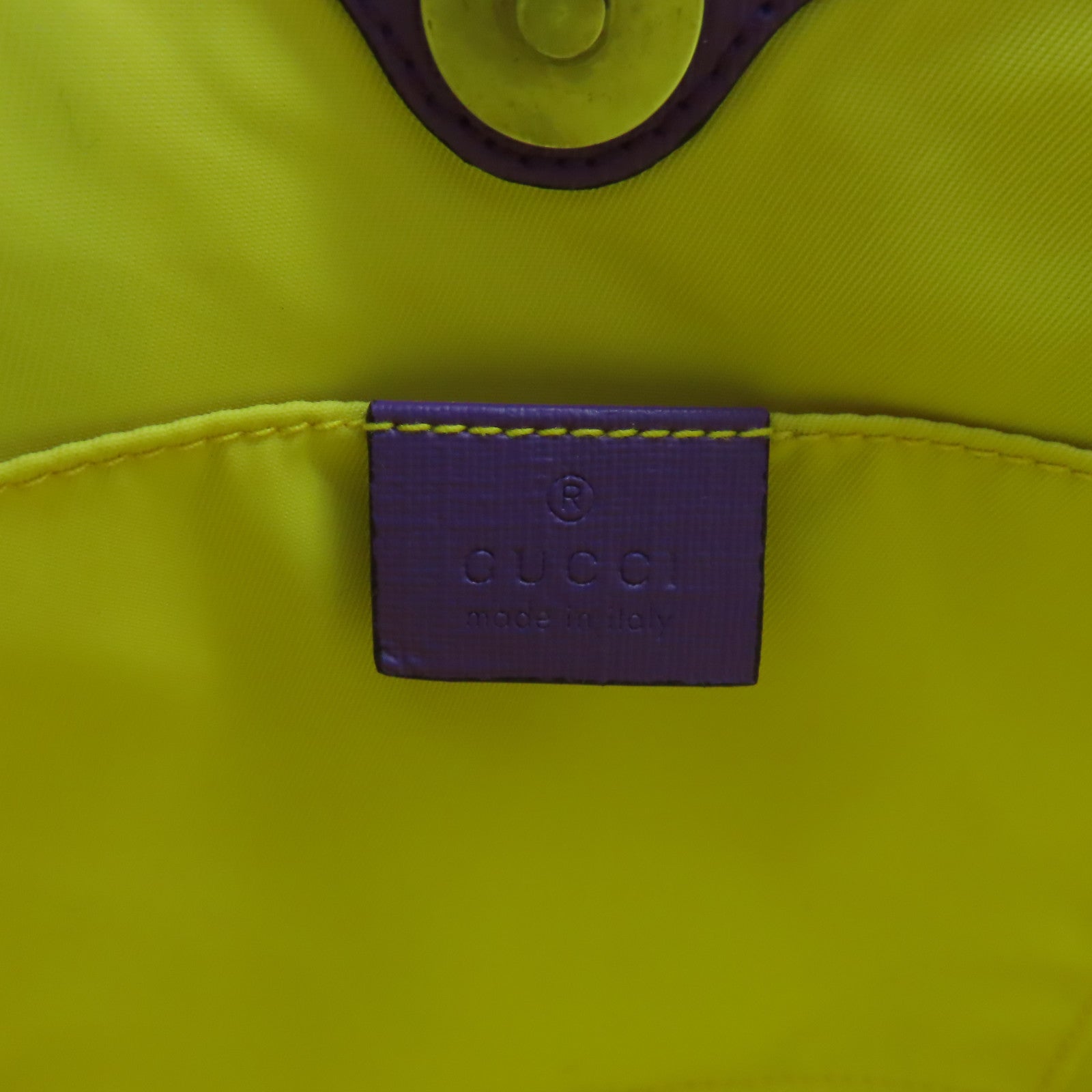GUCCI 塗層帆布Hand Bag銀扣手挽袋啡色