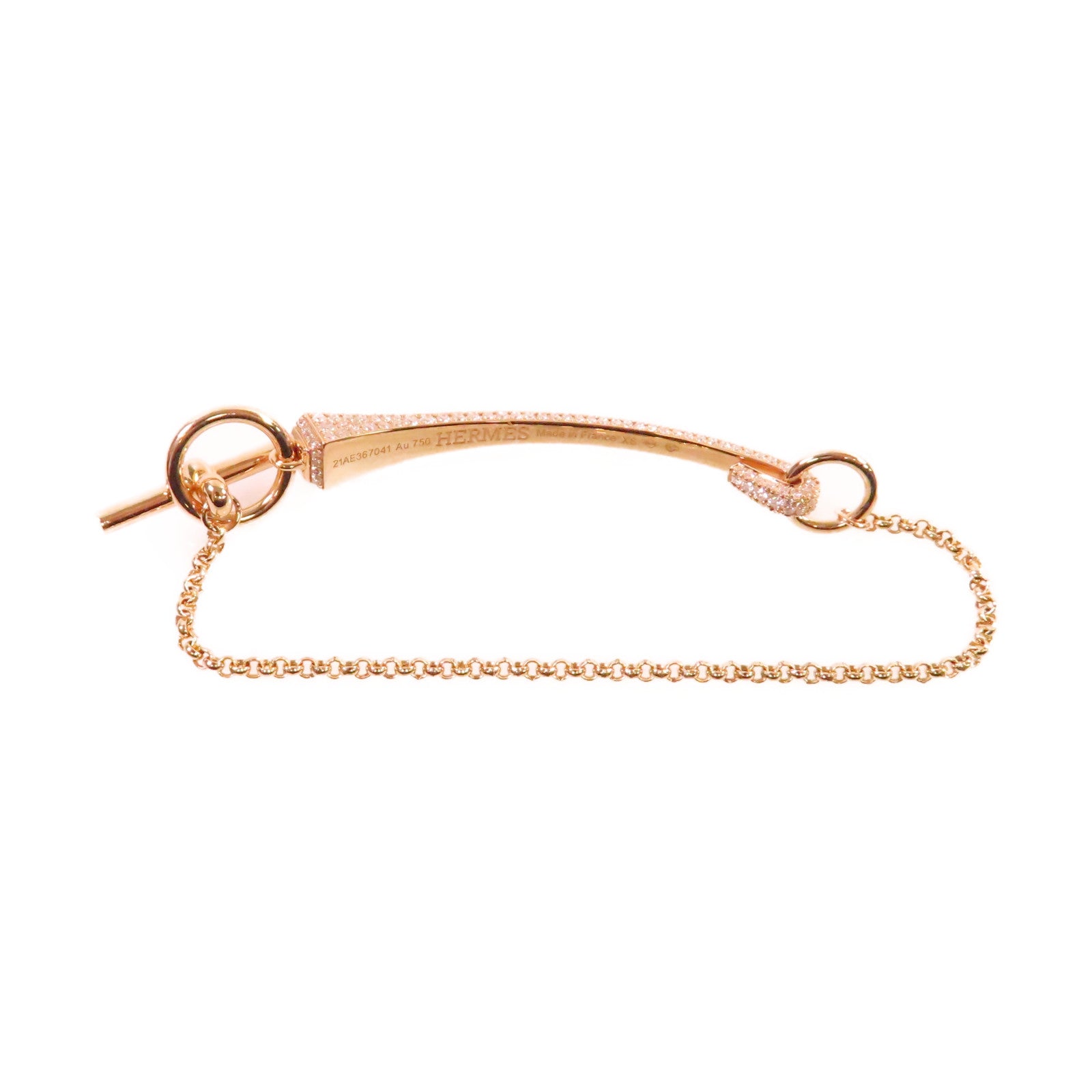 HERMES Clou de Forge 750 ST バングル ローズゴールド Hermès Clou De 