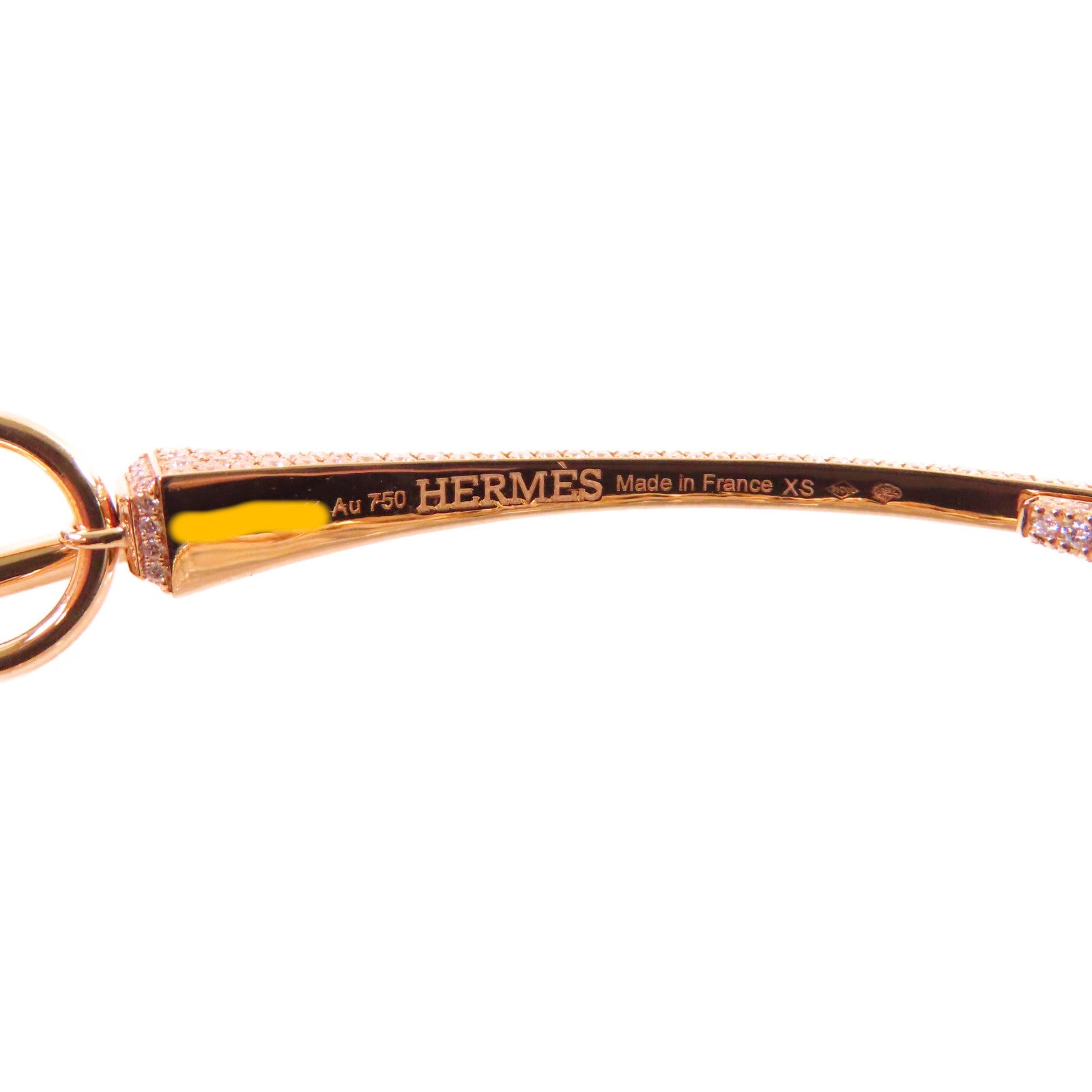HERMES 18K玫瑰金1.27ct鑽石Clou De Forge Bracelet手鏈
