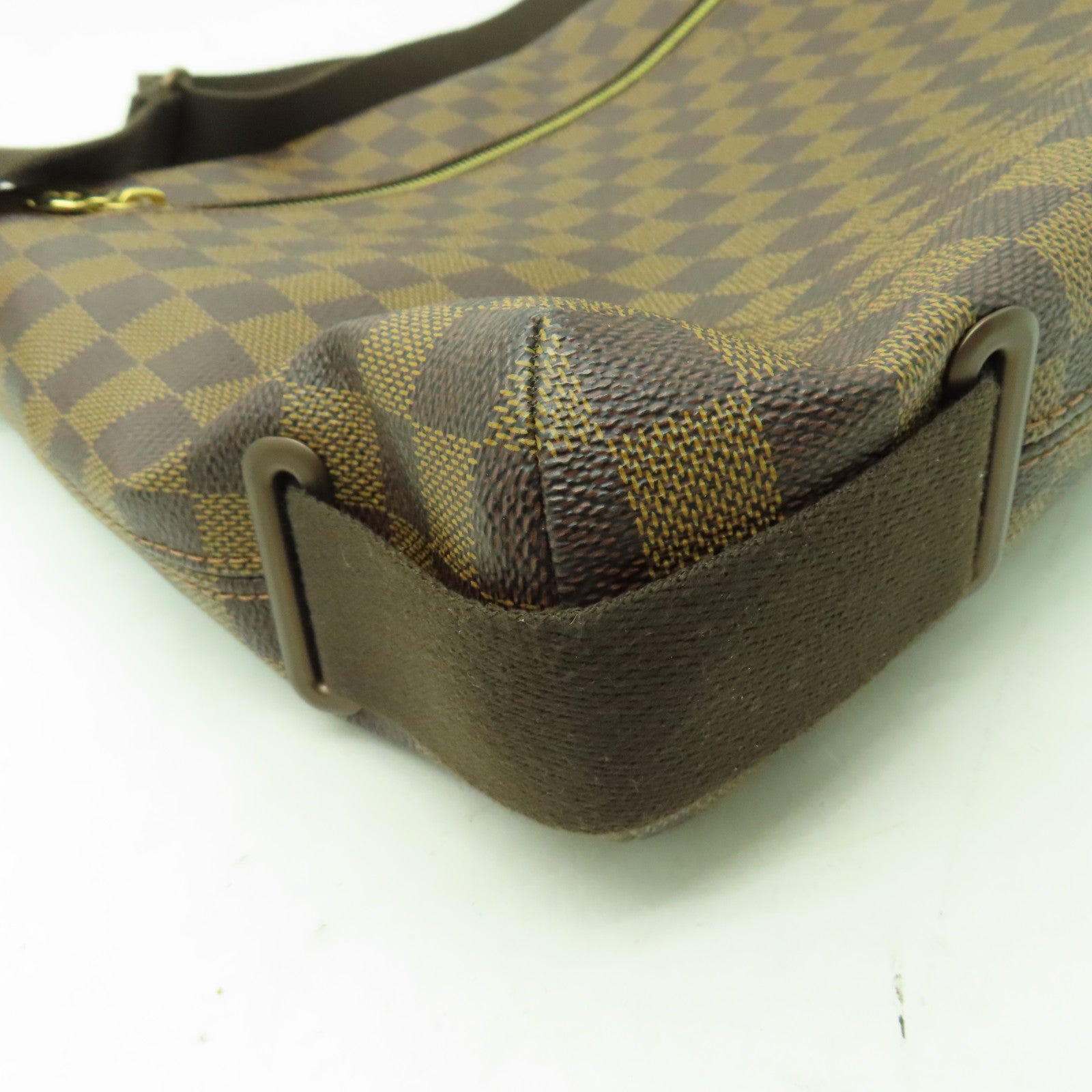 LOUIS VUITTON Damier Brooklyn MM金扣肩背袋啡色