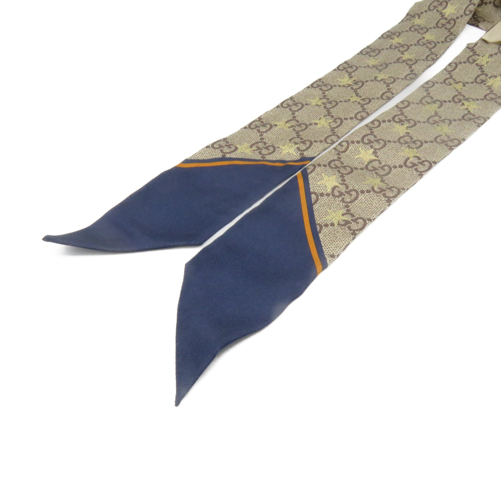 GUCCI 丝质Scarf丝巾啡色/宝蓝色/彩色