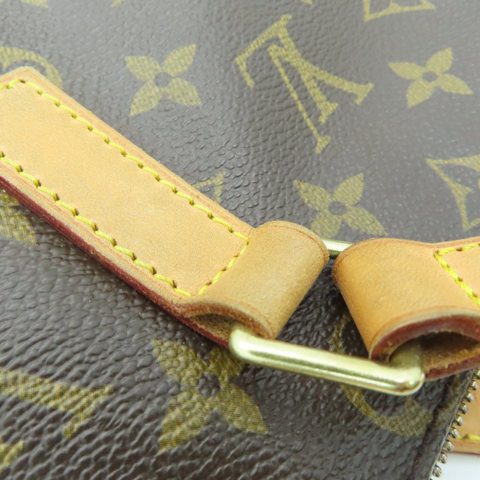 LOUIS VUITTON Monogram Cabas Mezzo金扣手挽袋啡色