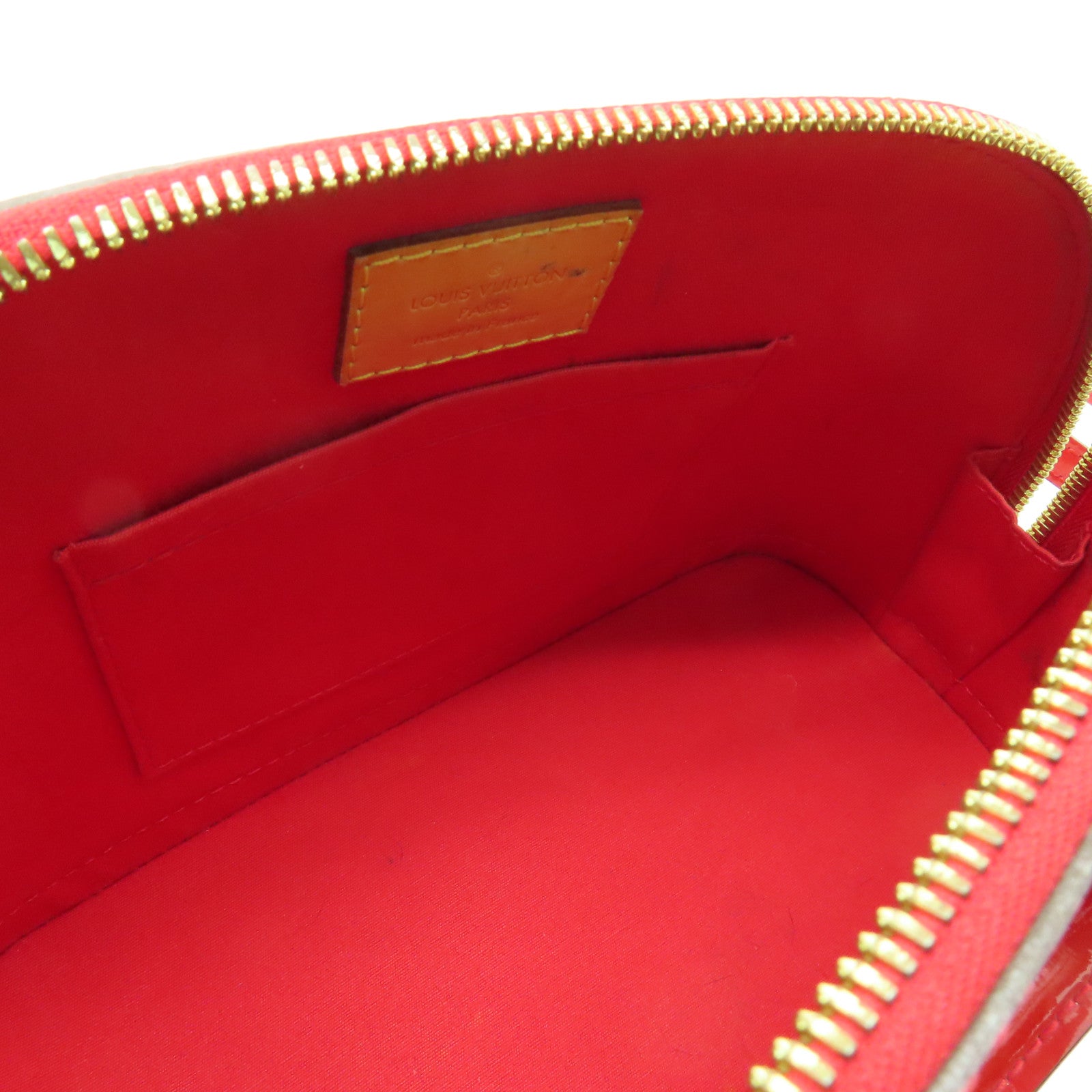 LOUIS VUITTON Vernis Alma BB金扣手挽肩背兩用袋紅色