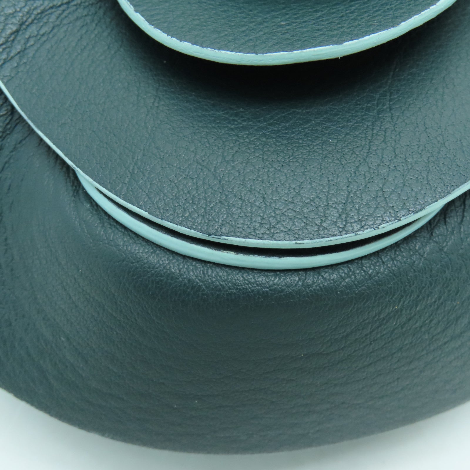 FENDI 牛皮皮革Shoulder Bag銀扣肩背袋綠色