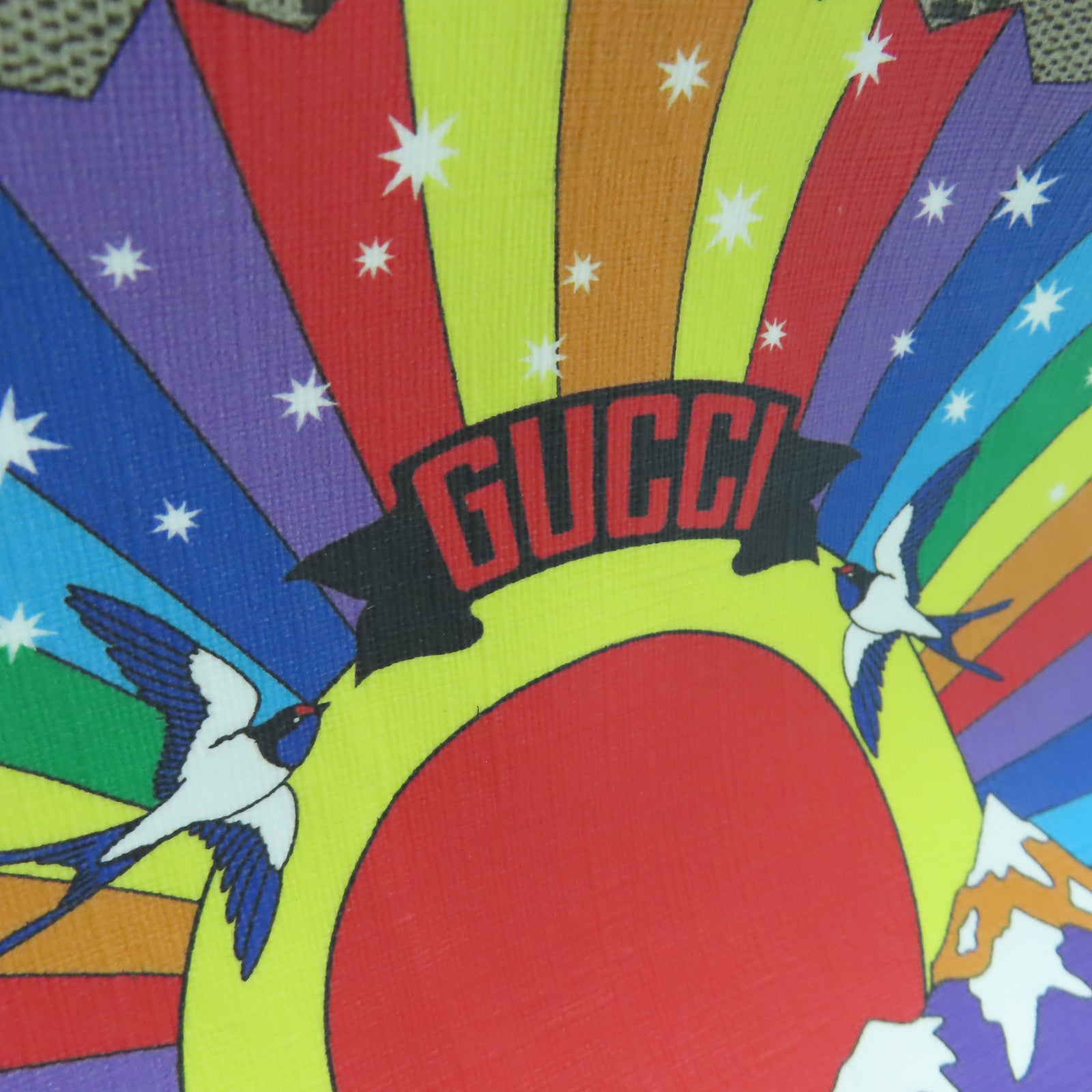 GUCCI 塗層帆布Hand Bag銀扣手挽袋啡色