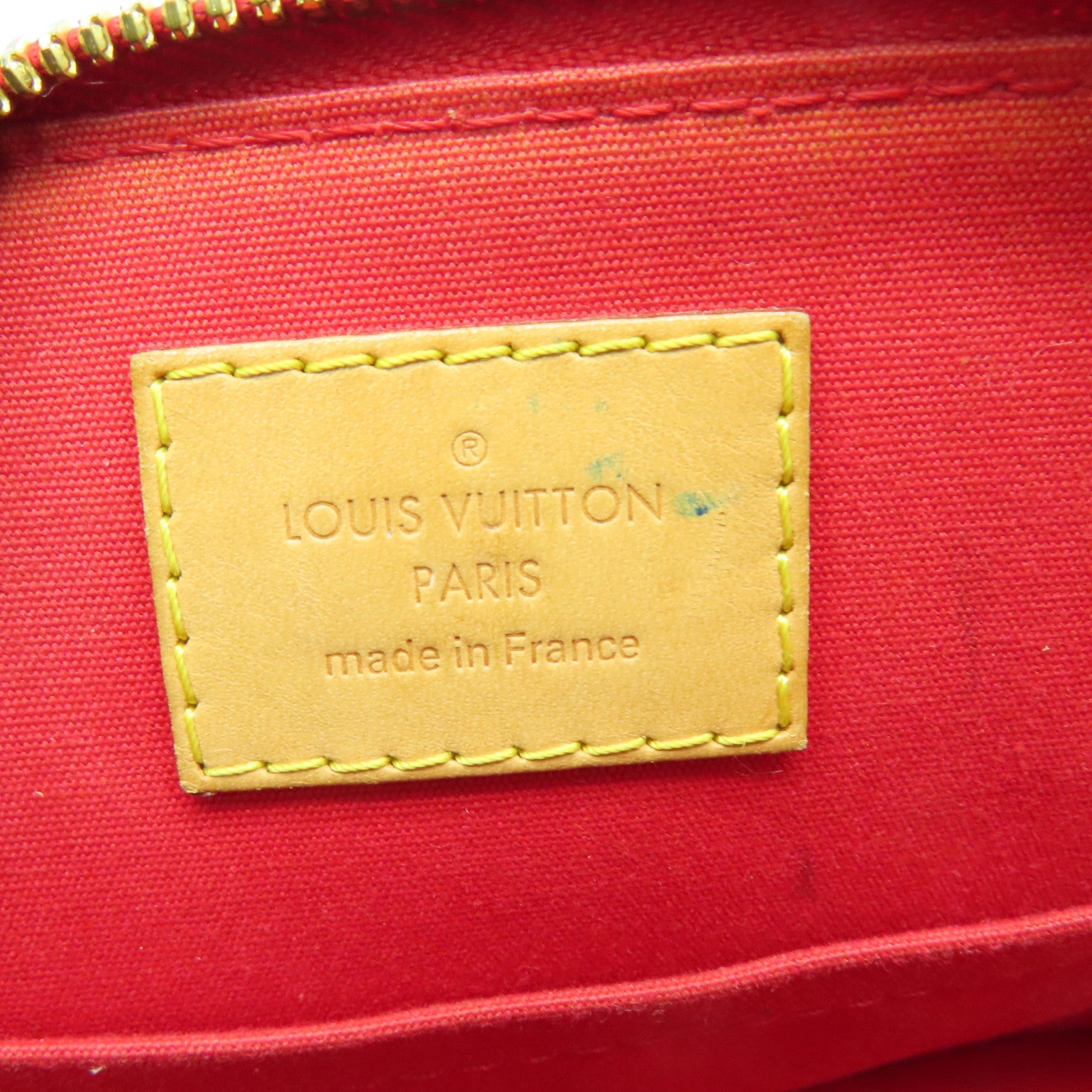 LOUIS VUITTON Vernis Alma BB金扣手挽肩背兩用袋紅色