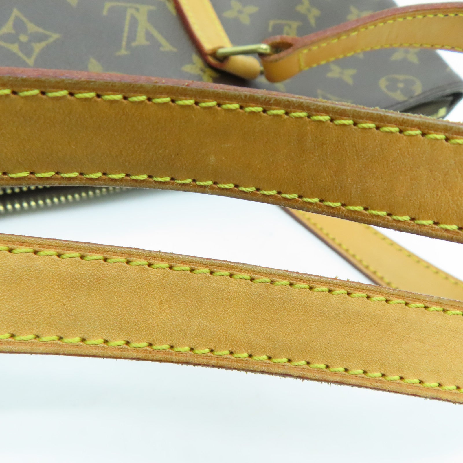 LOUIS VUITTON Monogram Cabas Mezzo金扣手挽袋啡色