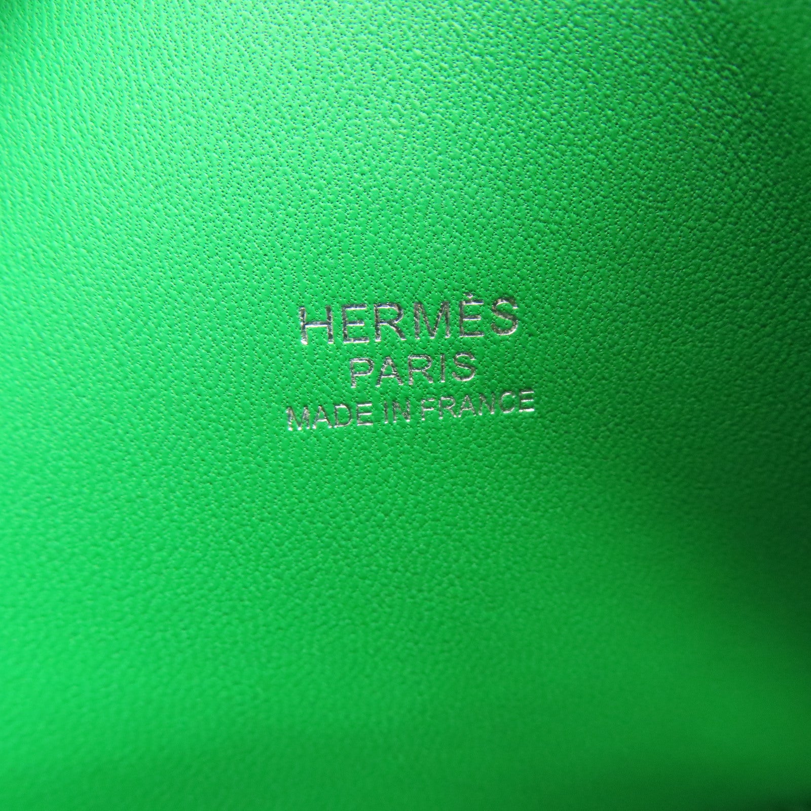 HERMES Epsom皮革Bolide 27銀扣手挽肩背兩用袋綠色
