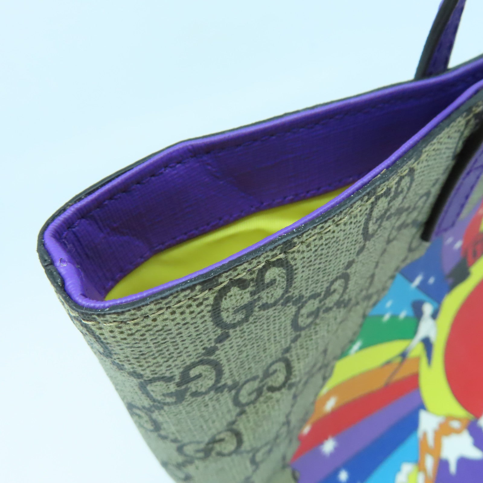 GUCCI 塗層帆布Hand Bag銀扣手挽袋啡色