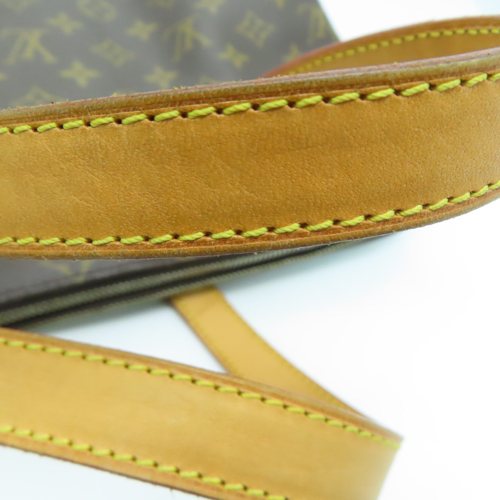 LOUIS VUITTON Monogram Cabas Mezzo金扣手挽袋啡色