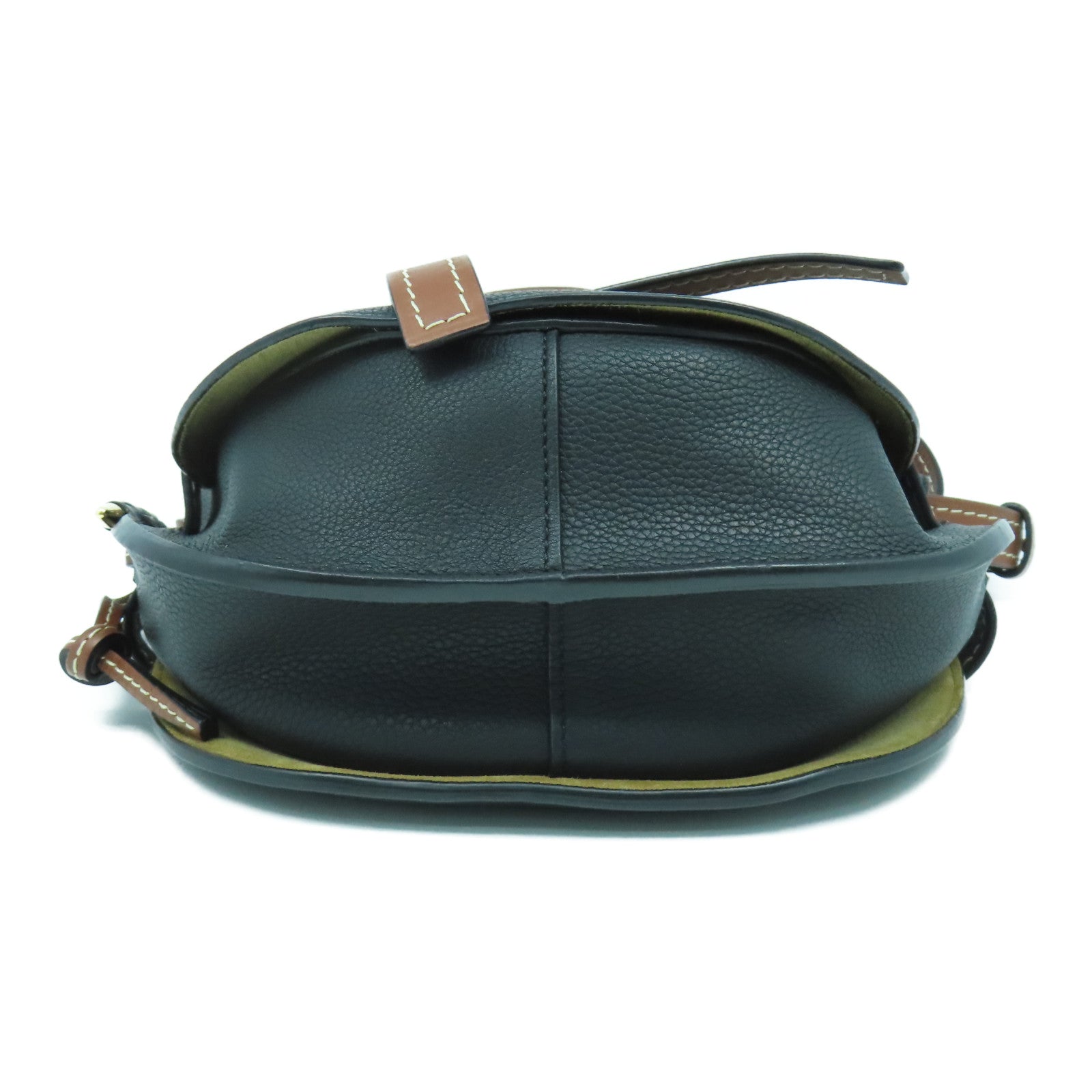 LOEWE 【激減優惠】牛皮皮革Gate Small金扣肩背袋黑色/啡色