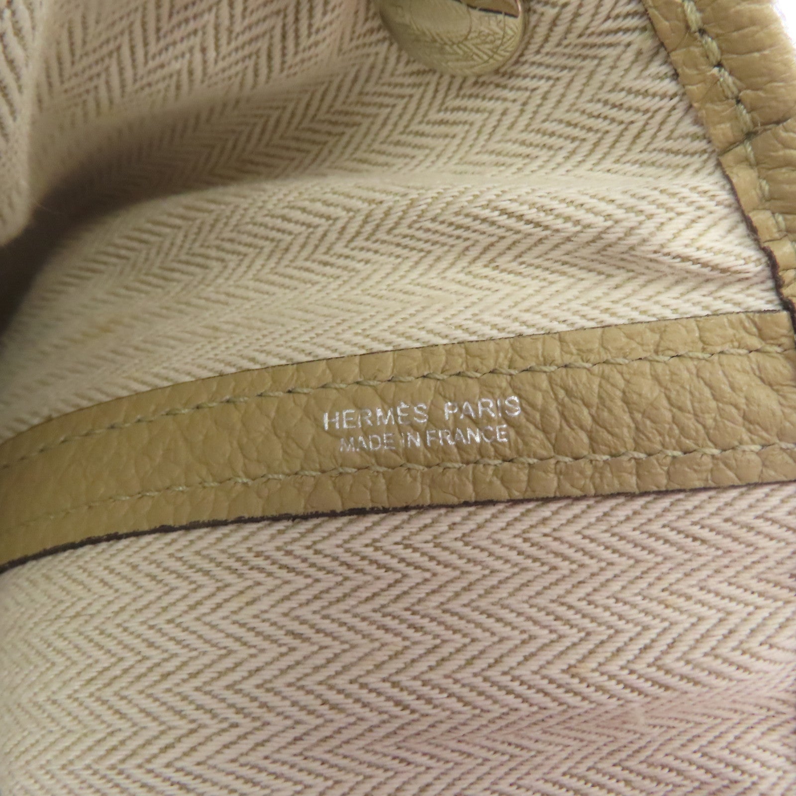 HERMES Country皮革Garden Party PM Tote Bag銀扣手挽袋Trench/奶茶色