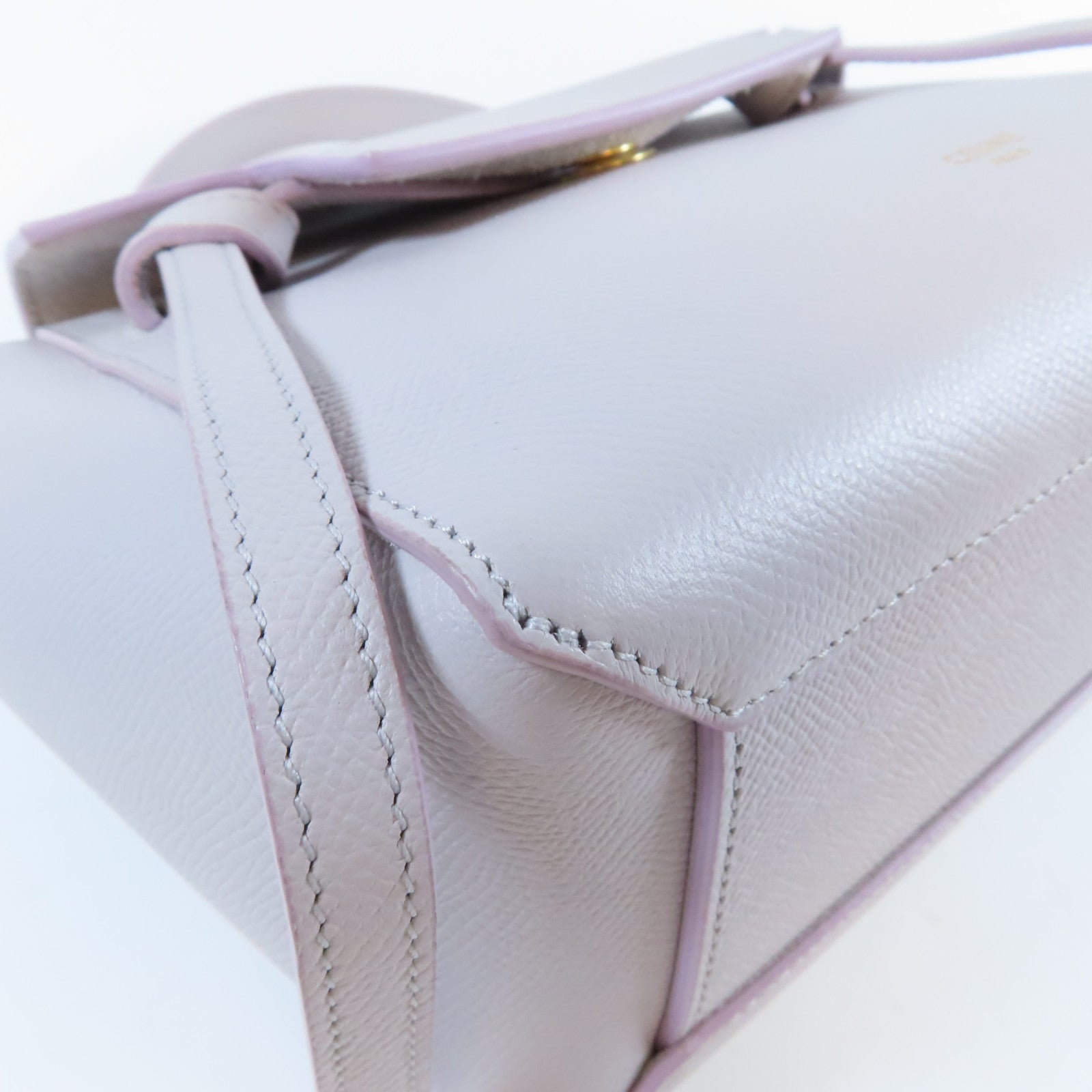 CELINE 牛皮皮革Nano Belt Bag金扣手挽肩背兩用袋紫色