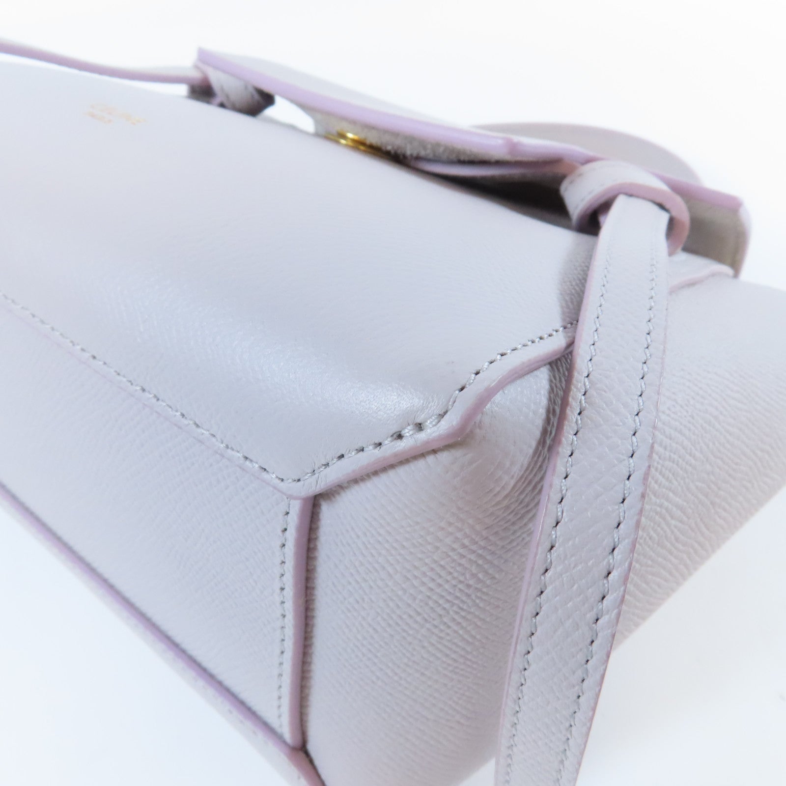CELINE 牛皮皮革Nano Belt Bag金扣手挽肩背兩用袋紫色