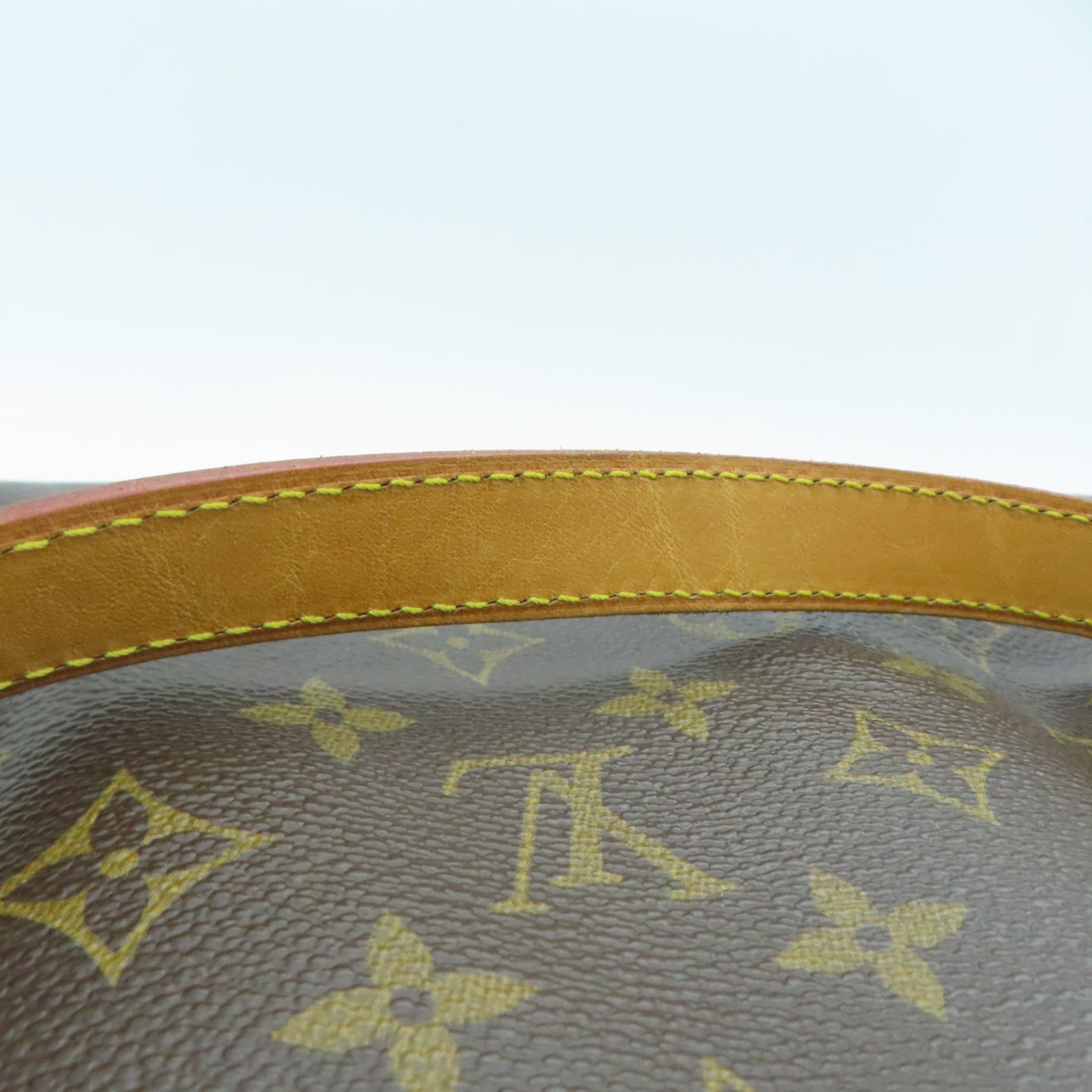 LOUIS VUITTON Monogram Cabas Mezzo金扣手挽袋啡色