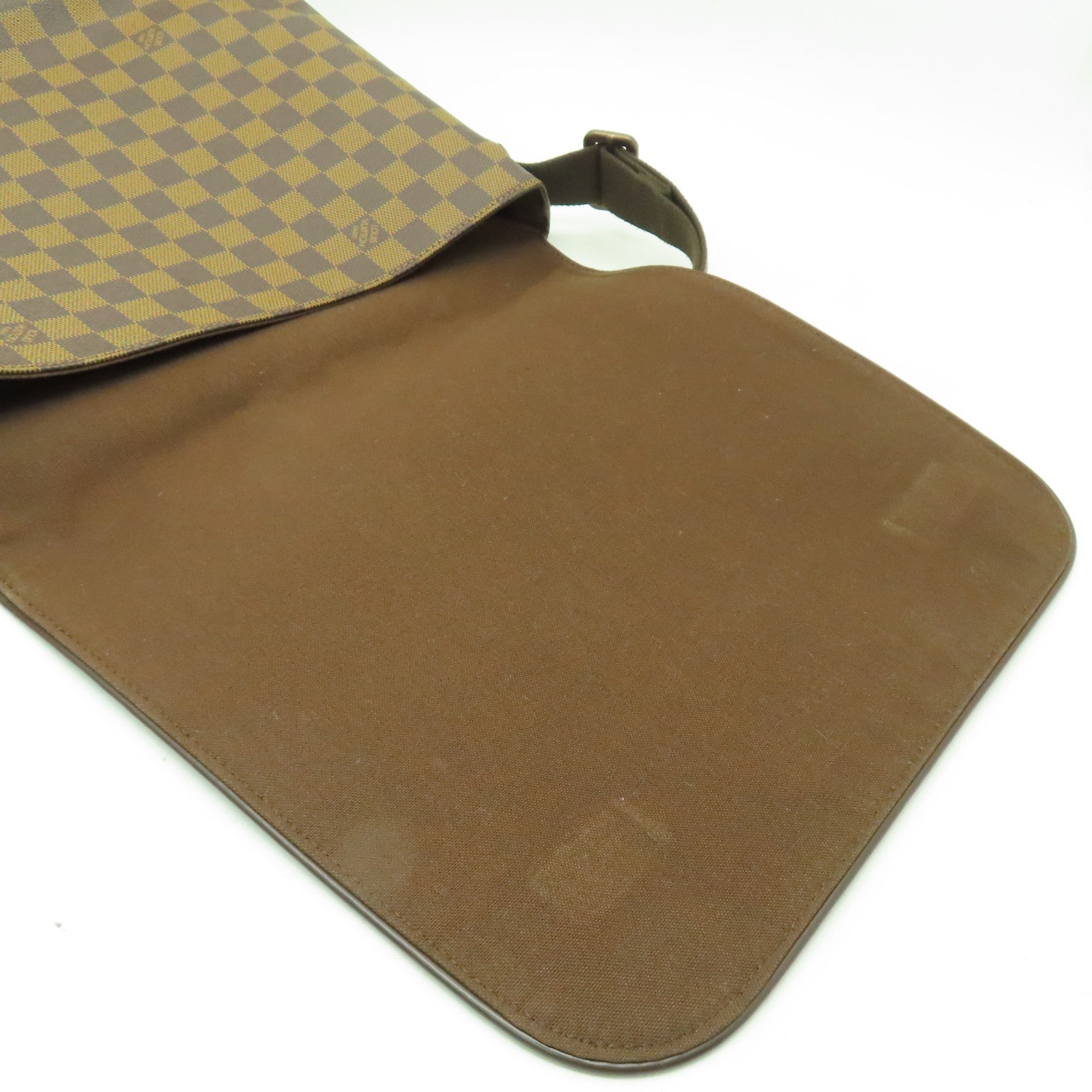 LOUIS VUITTON Damier Brooklyn MM金扣肩背袋啡色