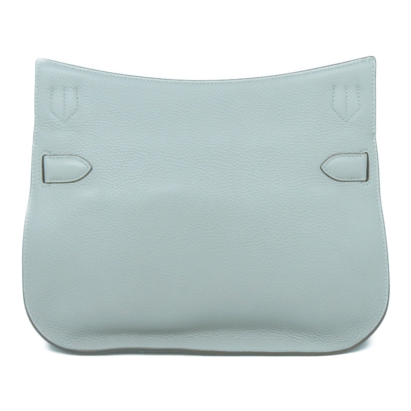 HERMES Clemence皮革Jypsiere 31銀扣肩背袋Gris Perle珍珠灰色