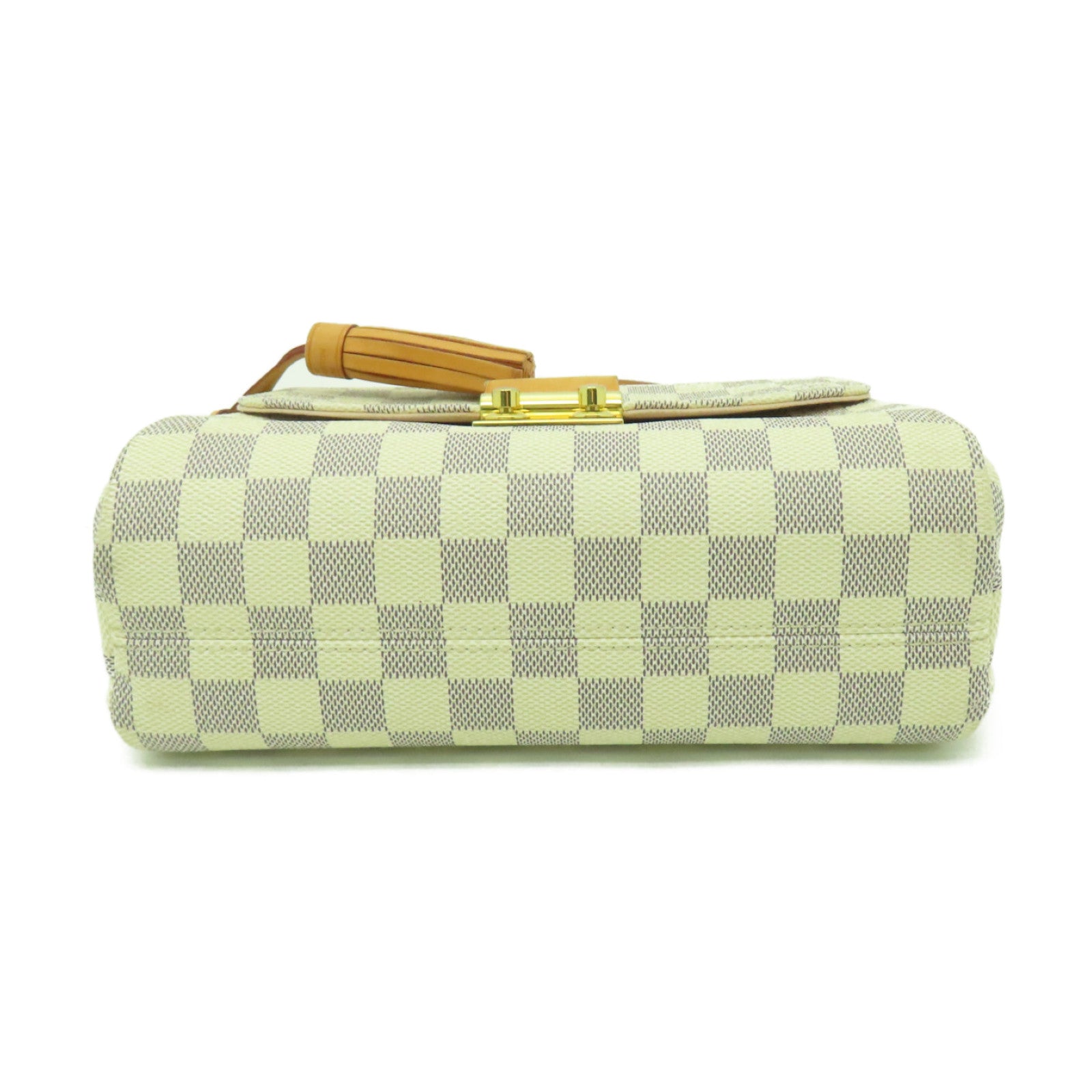 LOUIS VUITTON Damier Azur Croisette金扣手挽肩背兩用袋白色