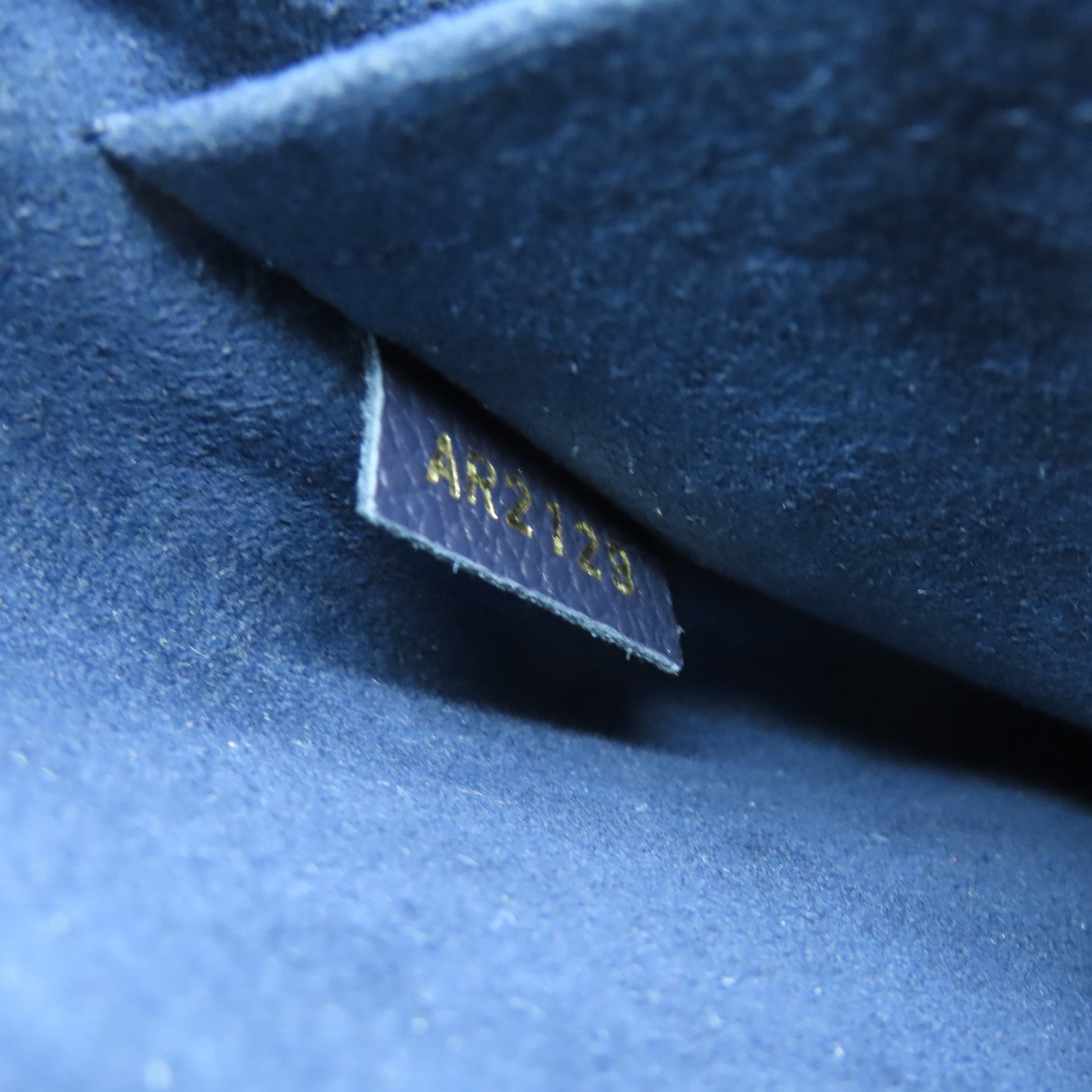 LOUIS VUITTON Monogram Empreinte Marignan金扣手挽肩背兩用袋藍色/紅色