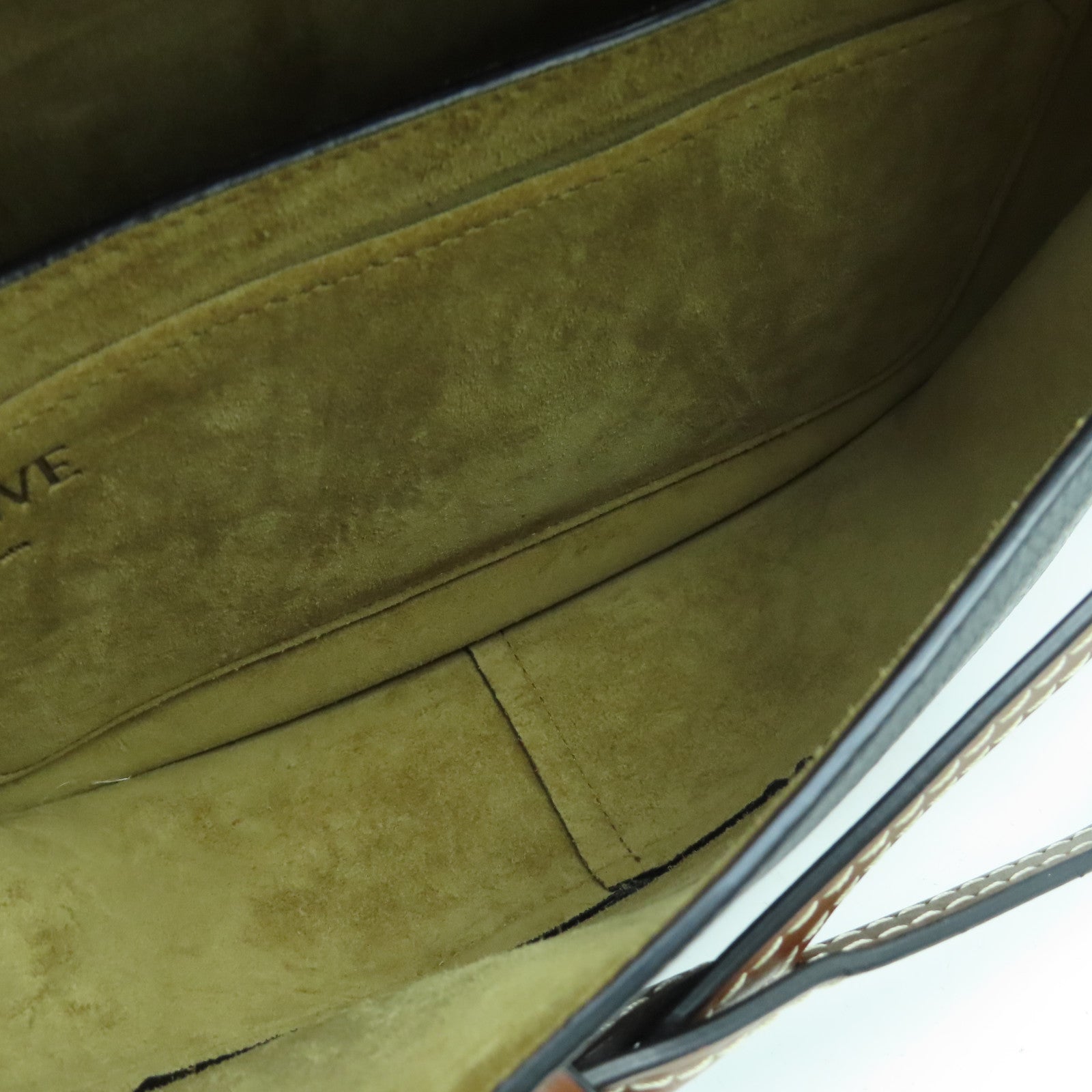 LOEWE 【激減優惠】牛皮皮革Gate Small金扣肩背袋黑色/啡色