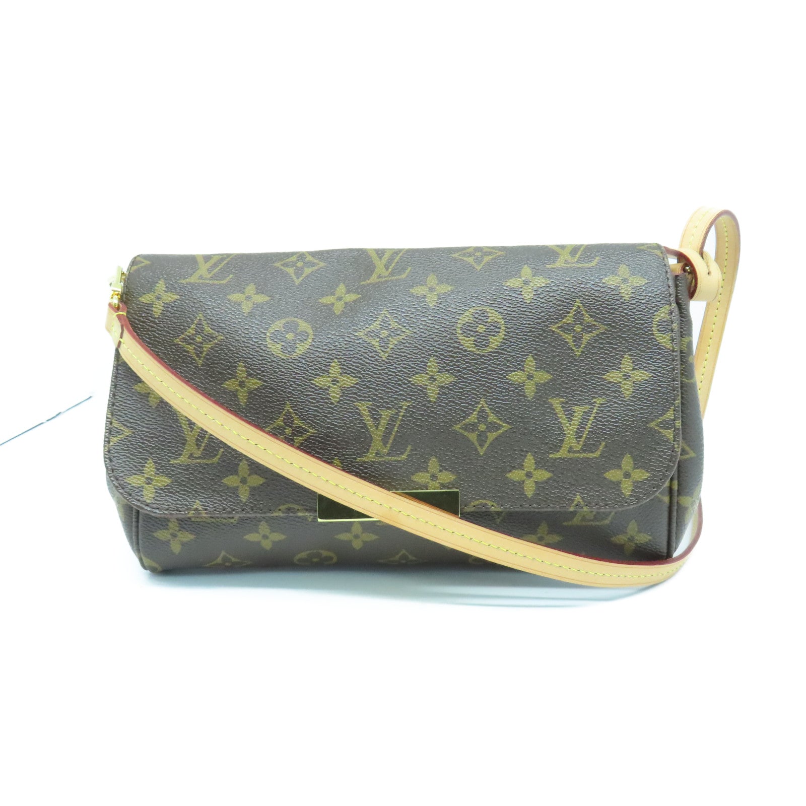 LOUIS VUITTON Monogram Favorite MM金扣肩背袋棕色