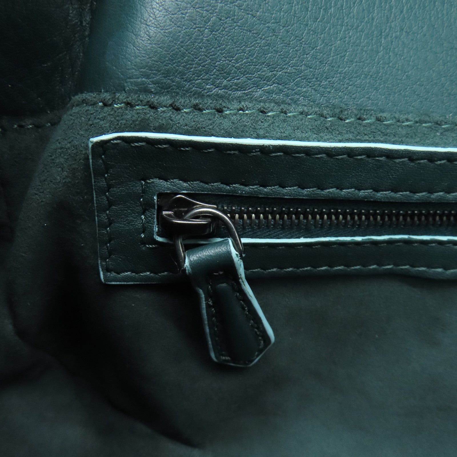 FENDI 牛皮皮革Shoulder Bag銀扣肩背袋綠色