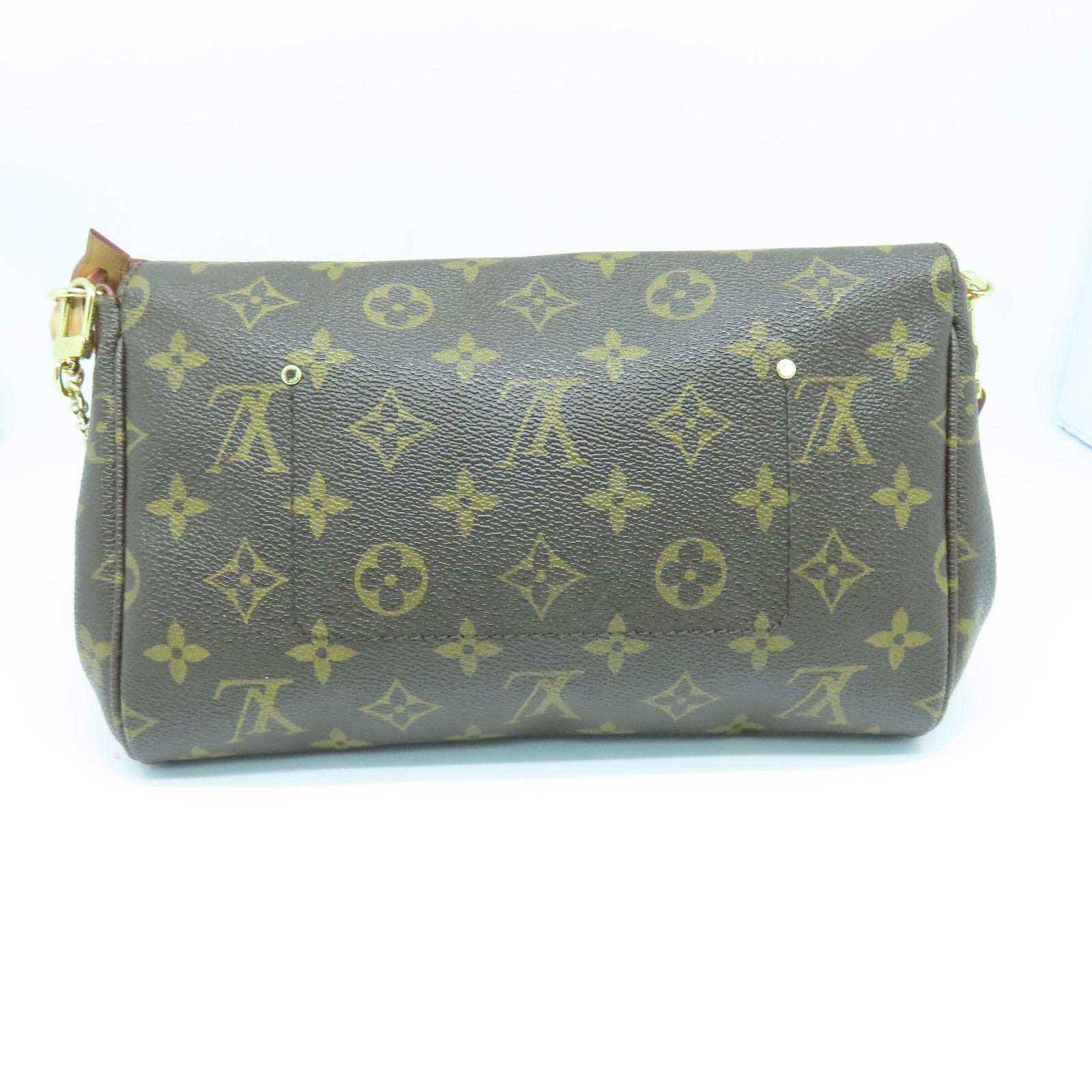 LOUIS VUITTON Monogram Favorite MM金扣肩背袋棕色