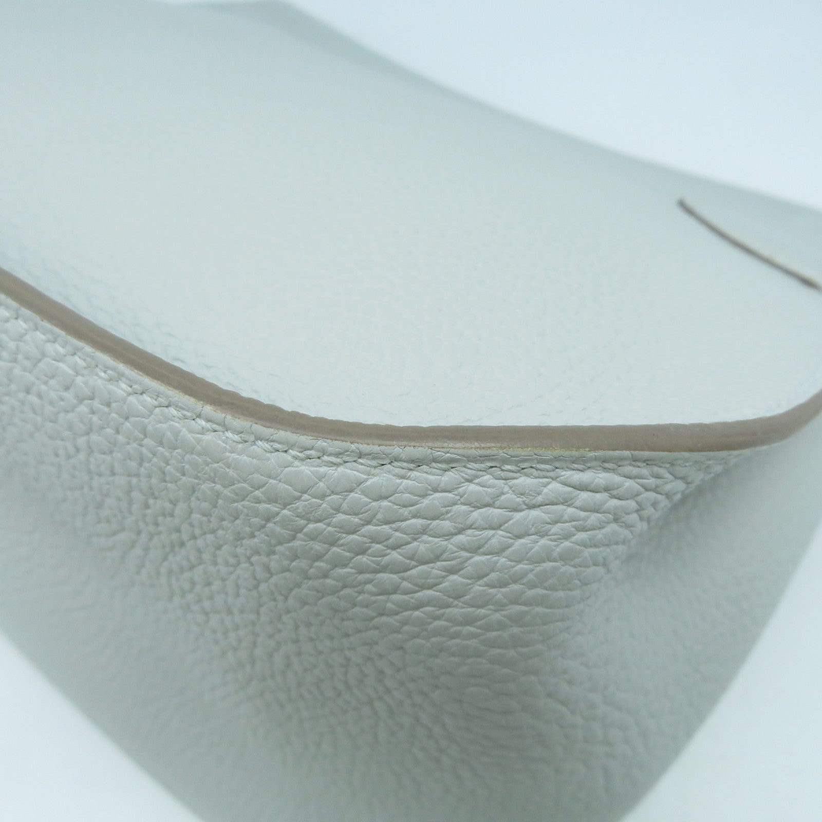 HERMES Clemence皮革Jypsiere 31銀扣肩背袋Gris Perle珍珠灰色