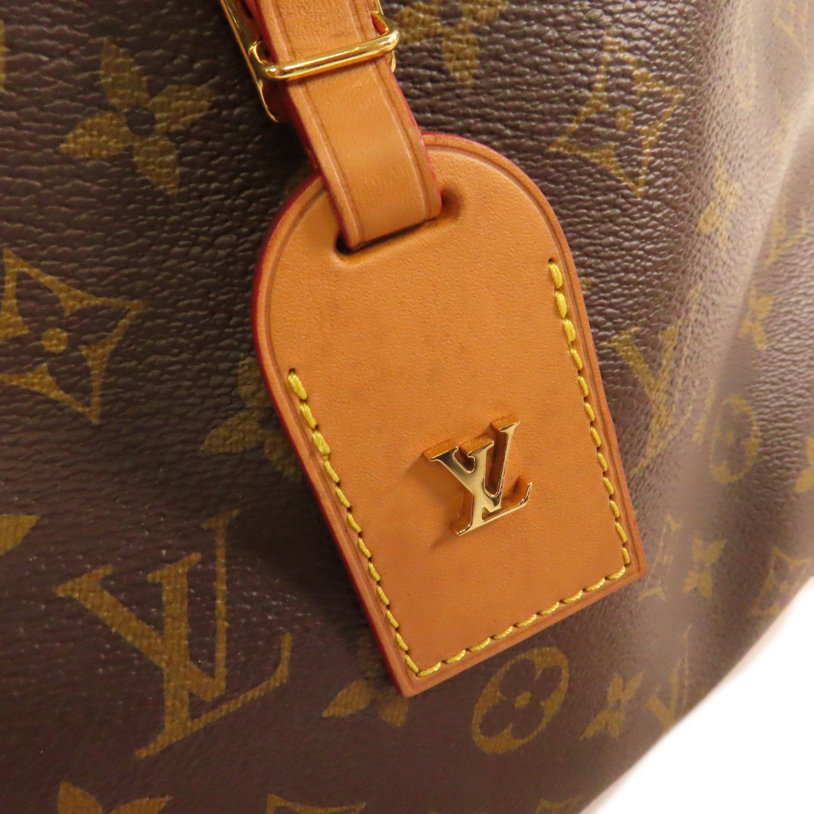 LOUIS VUITTON Monogram Odeon MM Shoulder Bag金扣肩背袋啡色