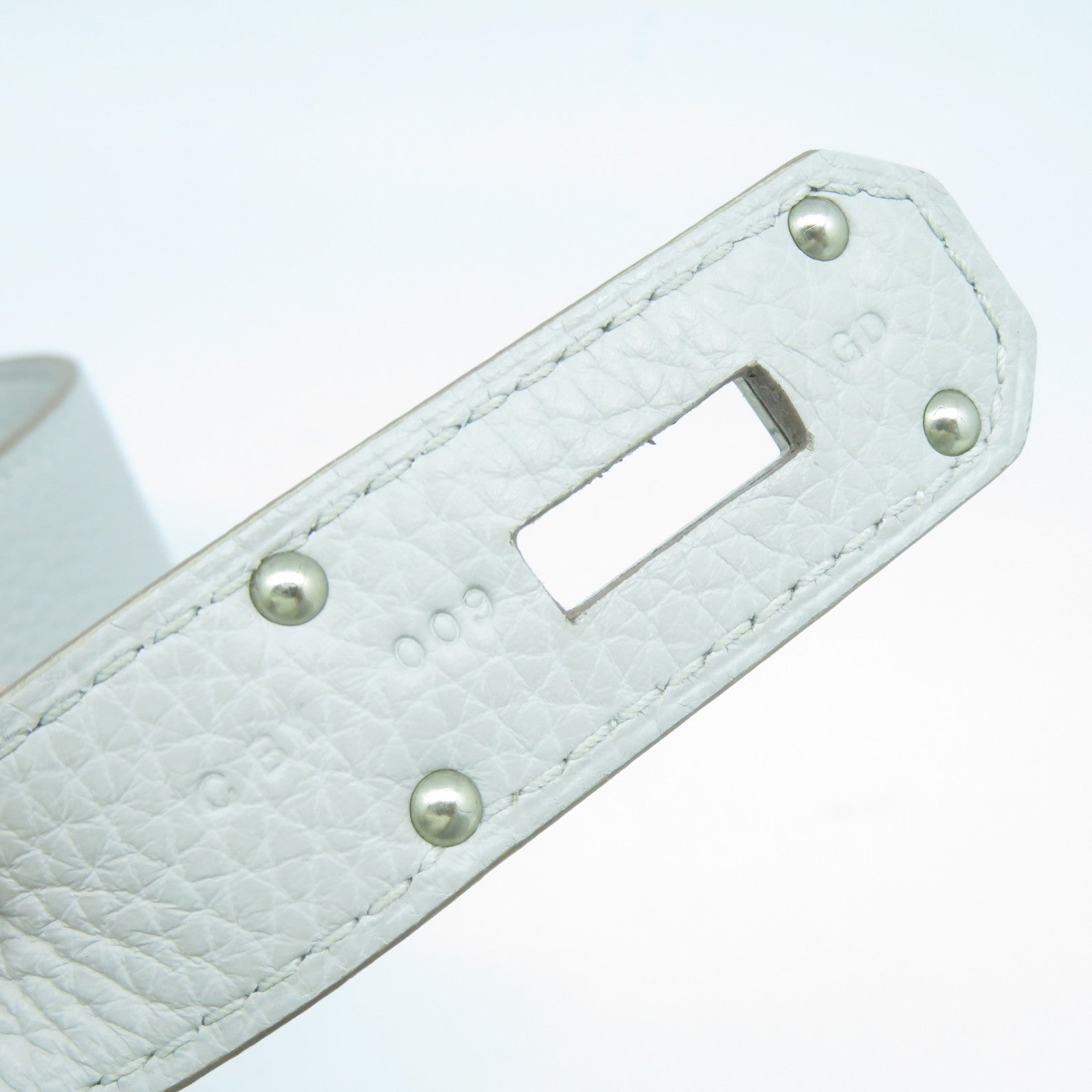 HERMES Clemence皮革Jypsiere 31銀扣肩背袋Gris Perle珍珠灰色