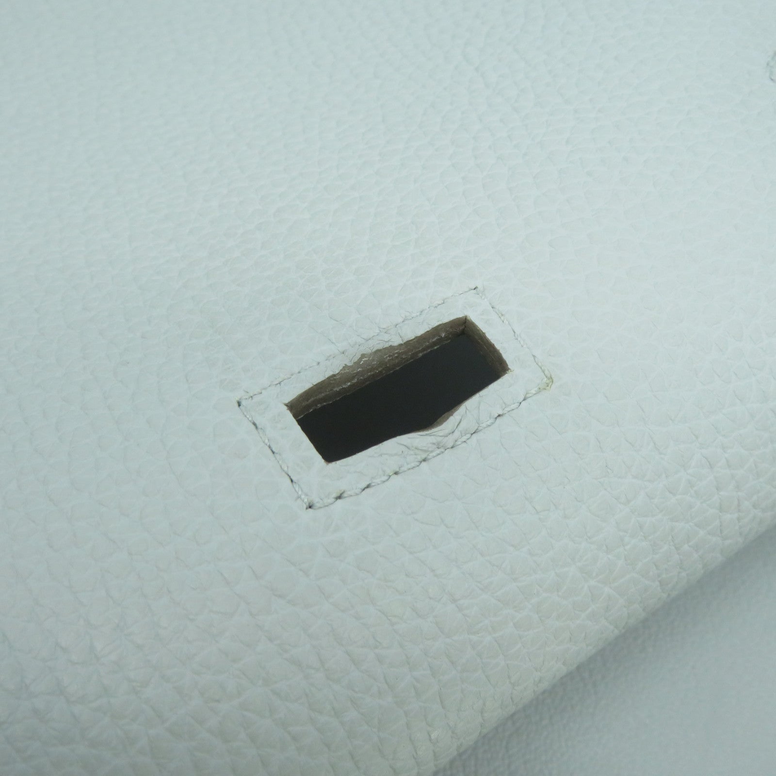 HERMES Clemence皮革Jypsiere 31銀扣肩背袋Gris Perle珍珠灰色