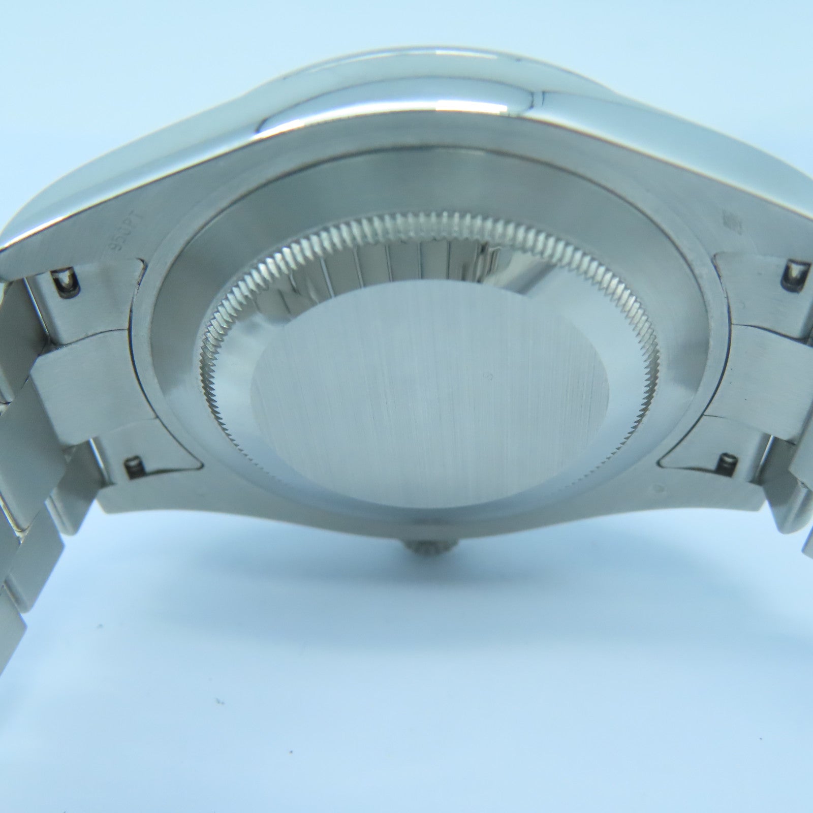 ROLEX Day-Date II白金自動機芯手錶淺藍色