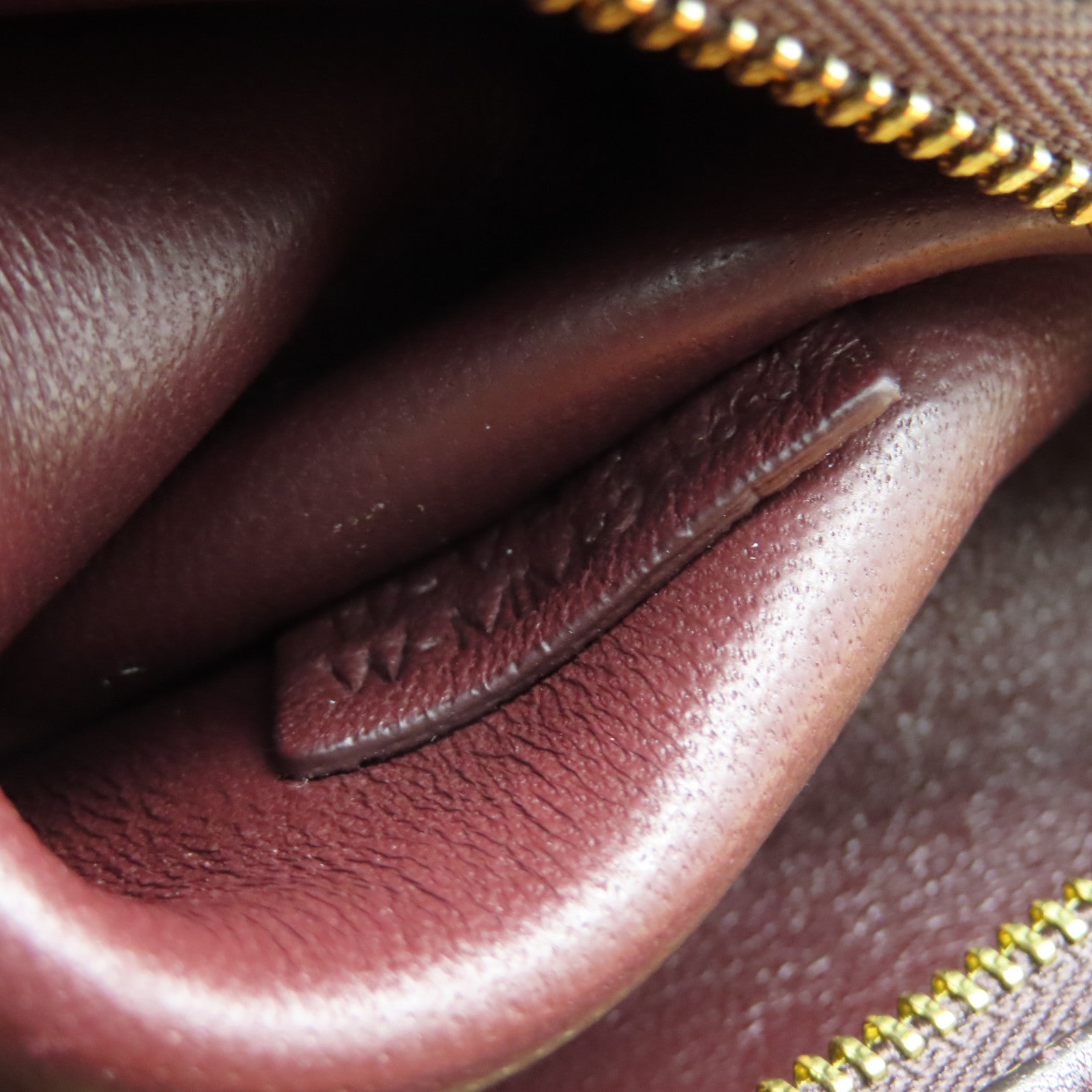 CELINE Cowhide Leather Trapeze Gold Buckle Handle Shoulder Bag Brown/Orange