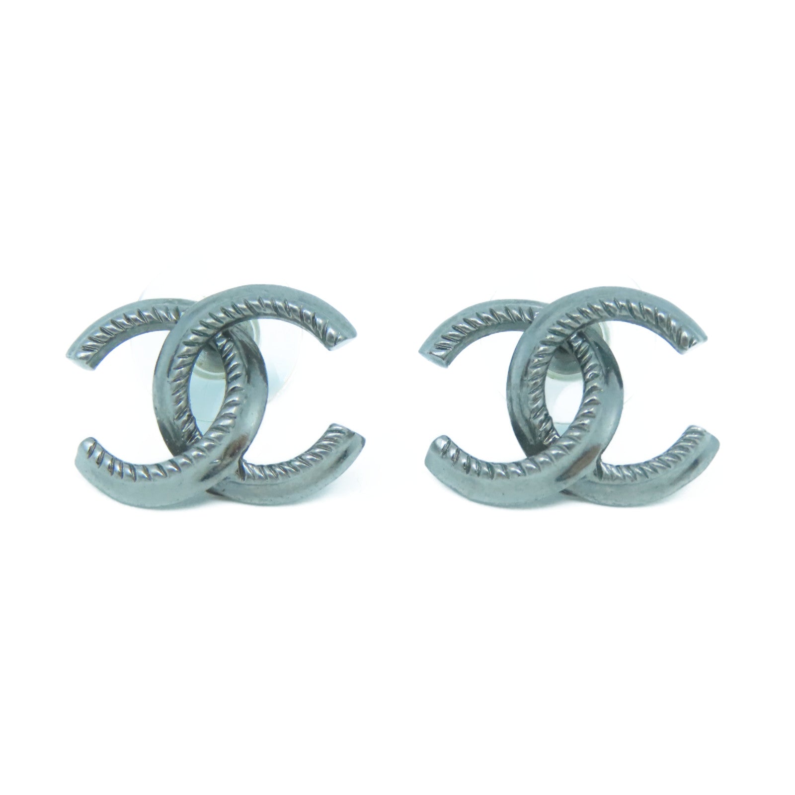 CHANEL 金屬Earrings耳環銀色
