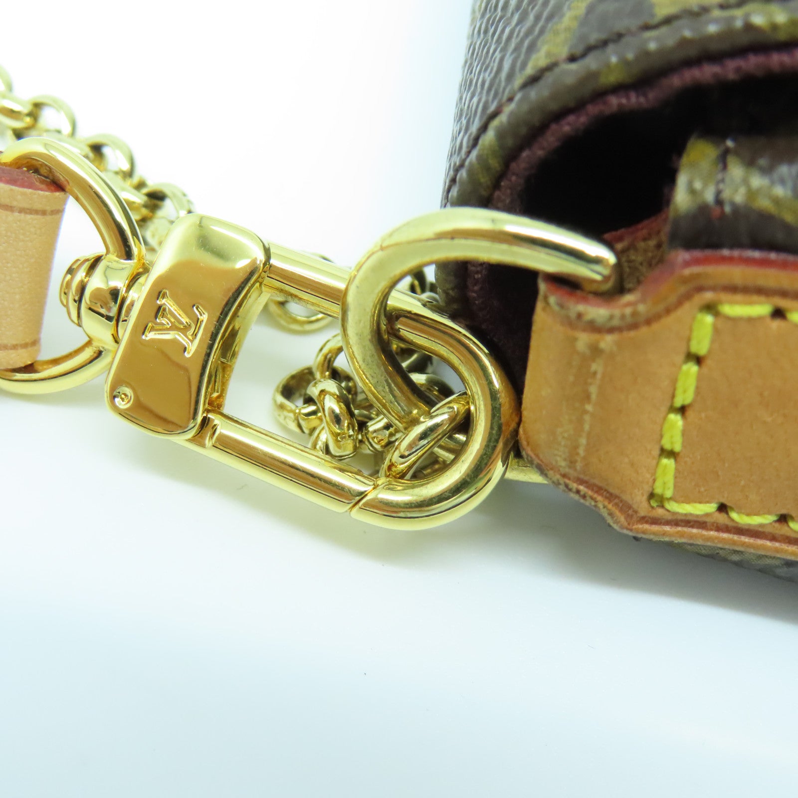 LOUIS VUITTON Monogram Favorite MM金扣肩背袋棕色