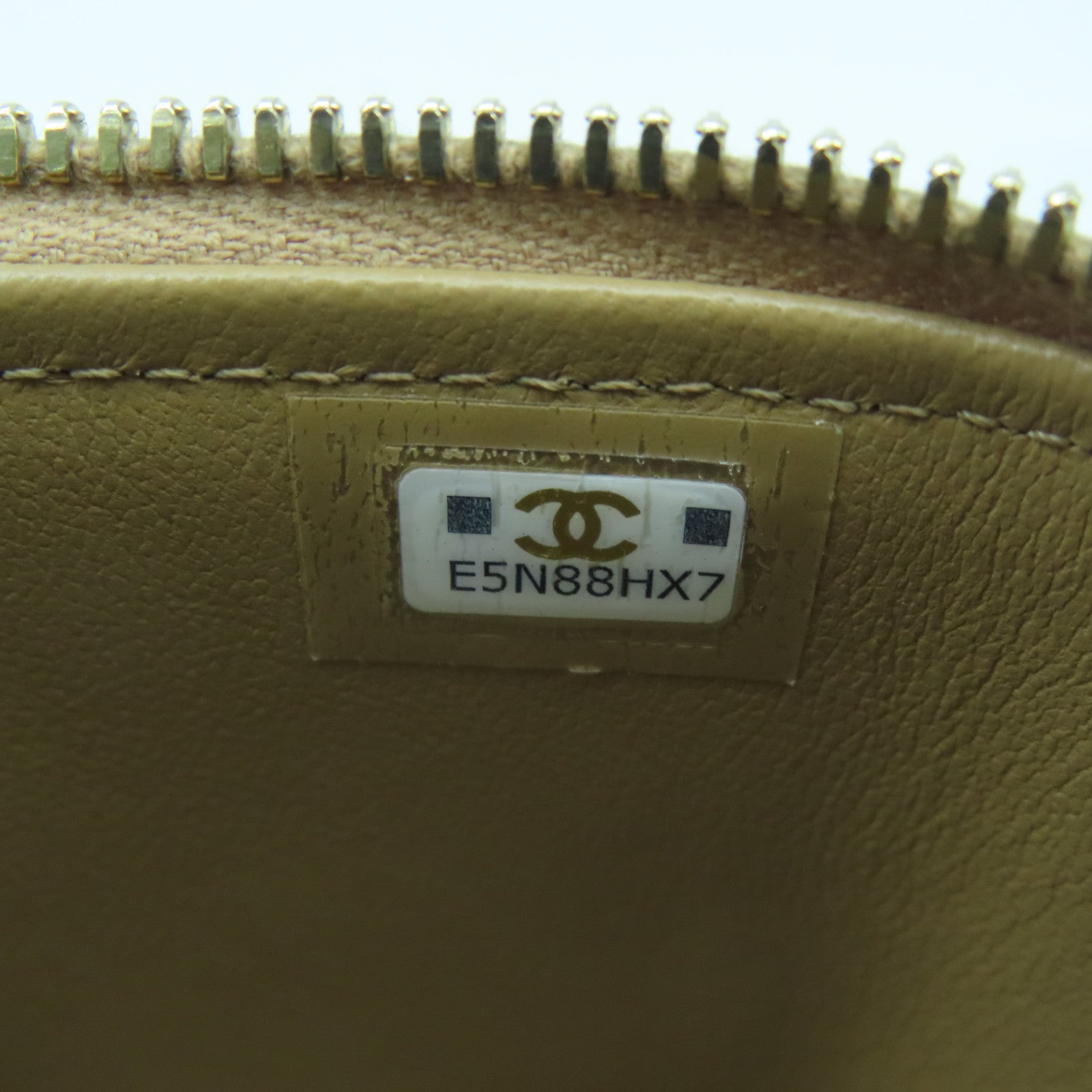 CHANEL 【激減優惠】羊皮皮革Chain Shoulder金扣鏈帶肩背袋米色