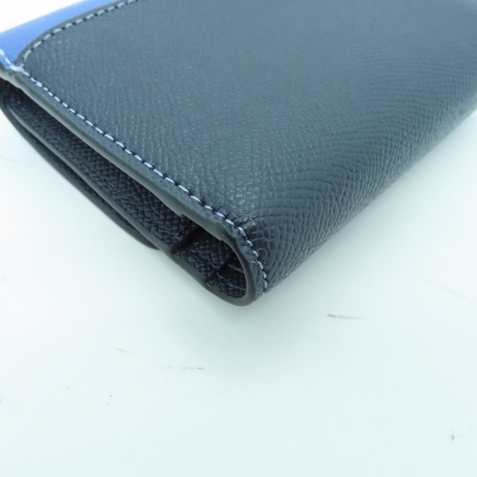 COACH 涂层帆布Wallet银扣钱包黑色蓝色