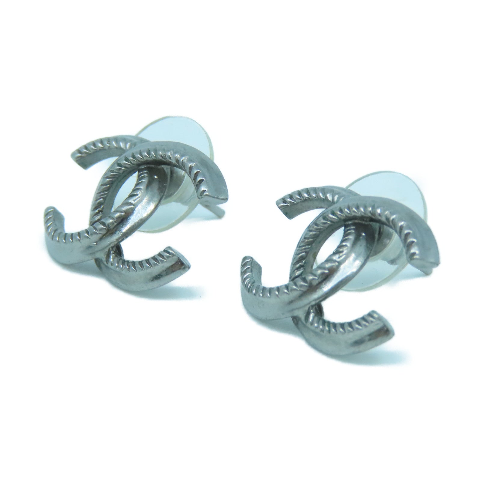 CHANEL 金屬Earrings耳環銀色