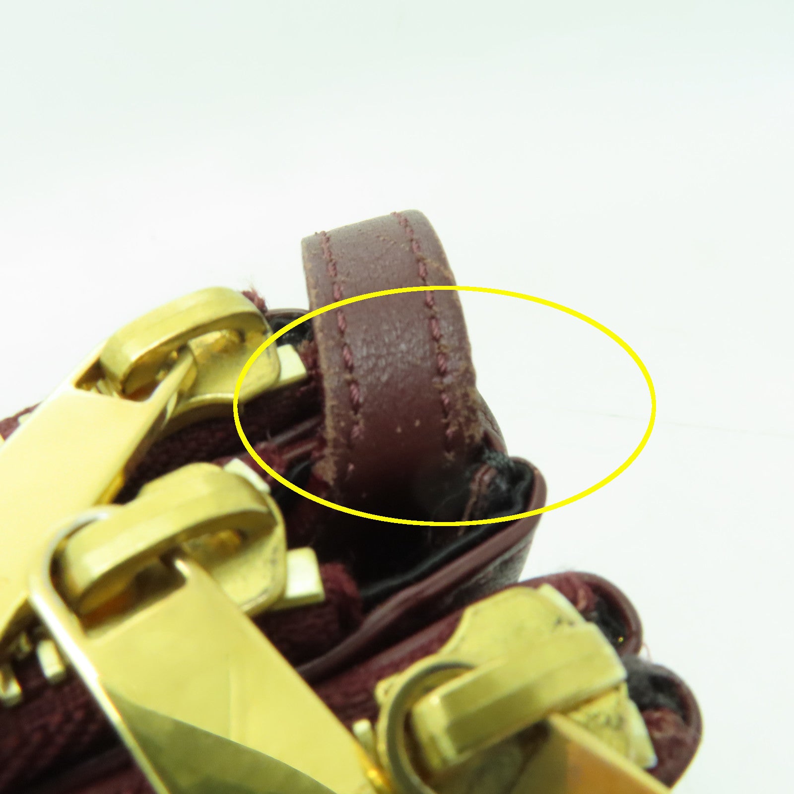 CELINE 牛皮皮革Trio Small金扣肩背袋啡色