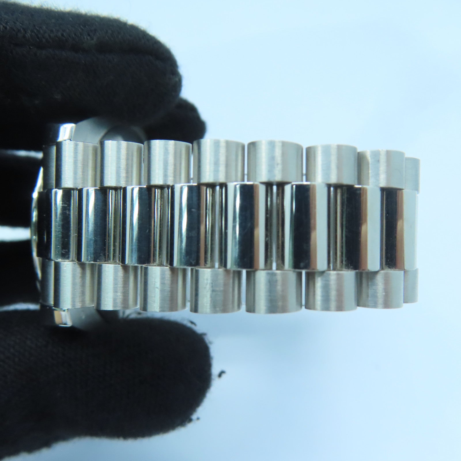 ROLEX Day-Date II白金自動機芯手錶淺藍色