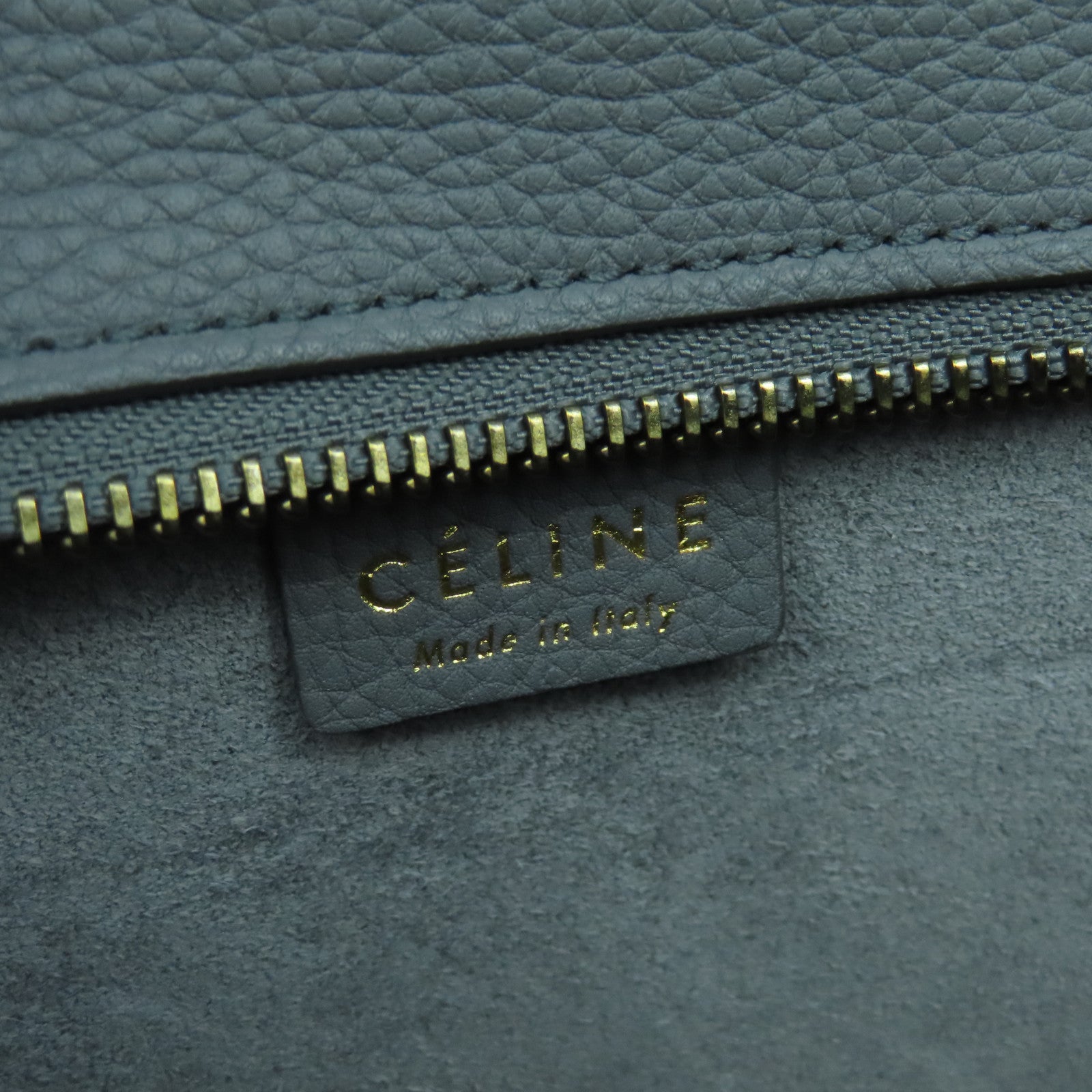 CELINE 【激減優惠】牛皮皮革Nano Luggage金扣手挽肩背兩用袋灰色